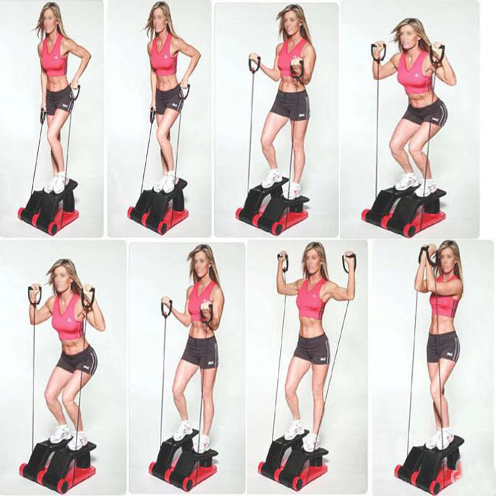 Techtongda Air Stepper Climber Fitness Machine Resistant Cord Air Step Aerobics Machine Stair Stepper Exercise Equipment  Exercise Slimming Machine