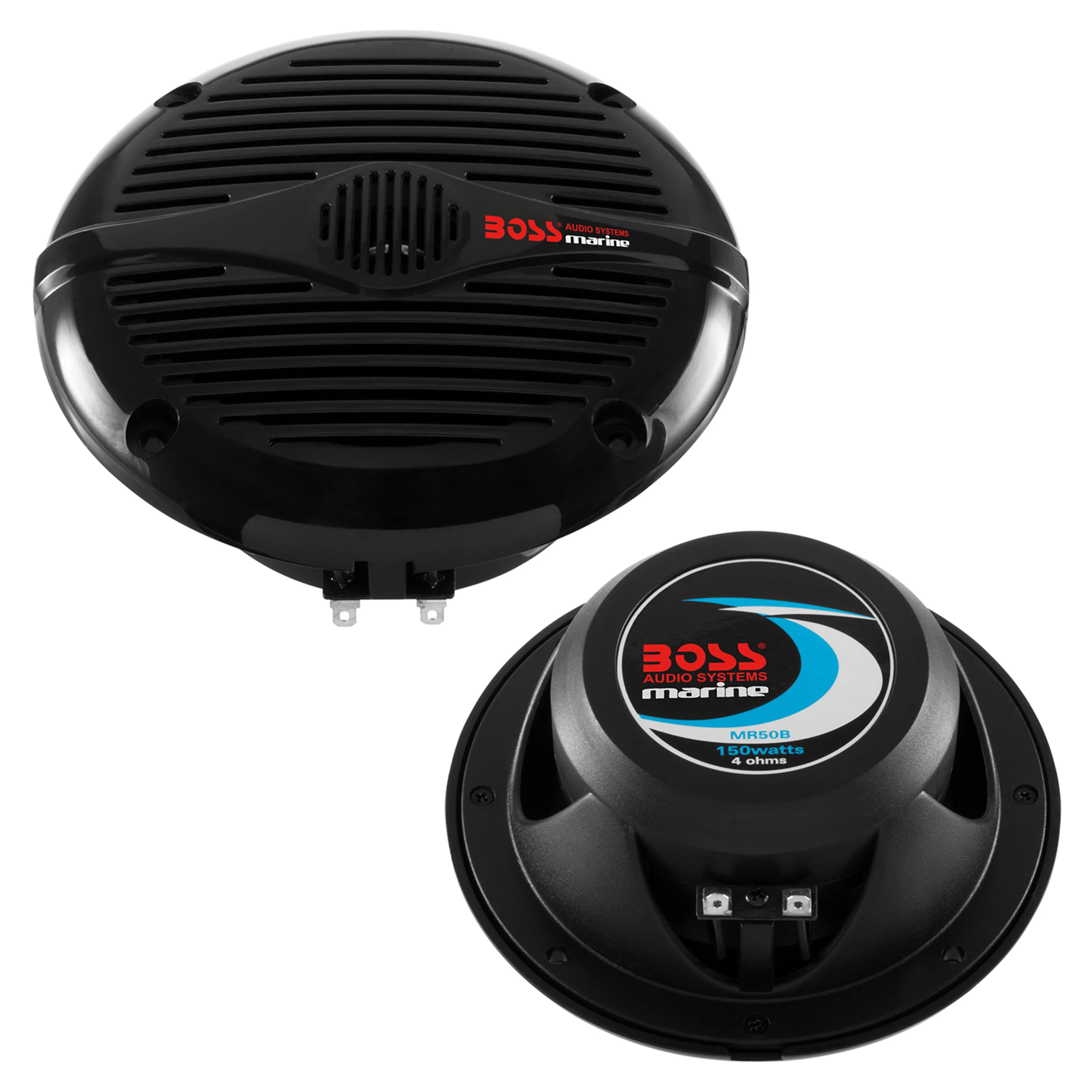 BOSS Audio Systems MR50B Marine 5.25?? Speakers, 150 Watts, Full Range, 2 Way