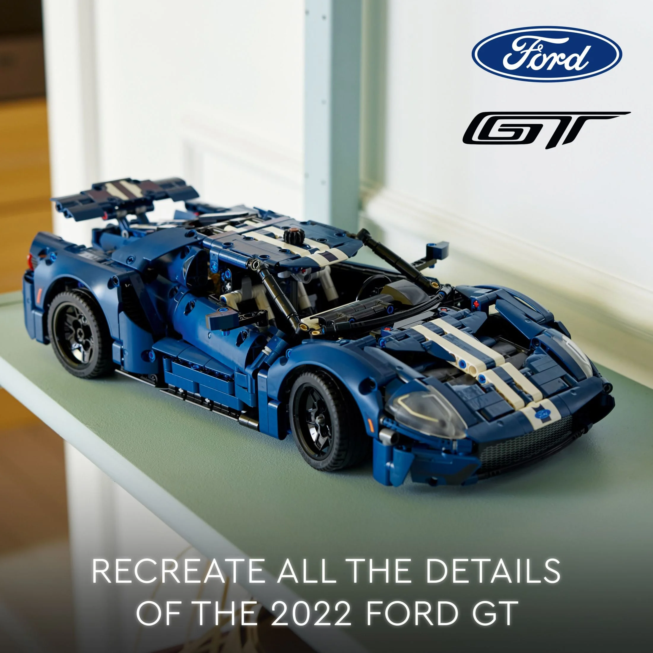 LEGO Technic 2022 Ford GT 42154 Car Model Kit for Adults to Build, 1:12 Scale Supercar, Collectible Set, Great Gift Idea