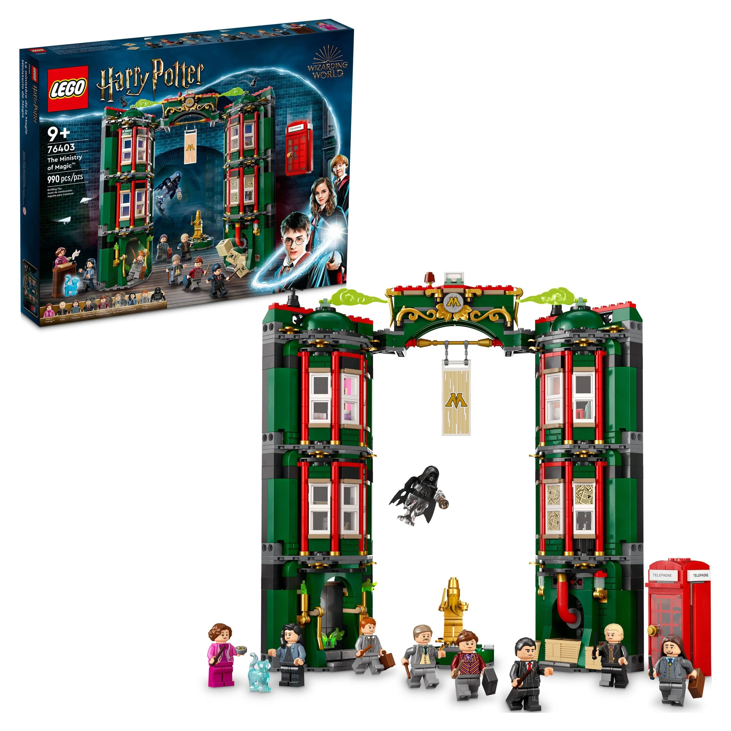 LEGO Harry Potter The Ministry of Magic 76403 Modular Model Building Toy with 12 Minifigures and Transformation Feature, Collectible Wizarding World Gifts