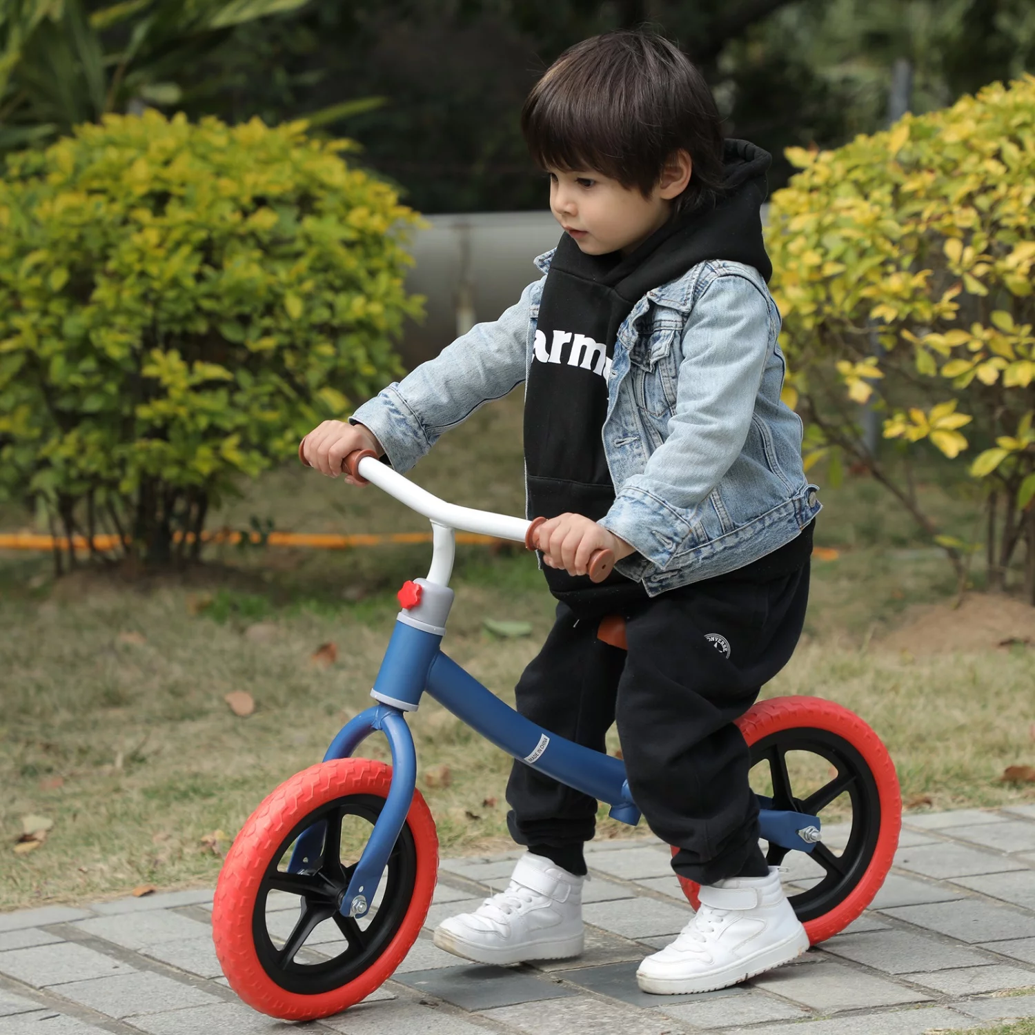 Kumji Balance Bike for 2-6 years Old Kids, 11” Cute Balance Trainer, No Pedal Bikes for Kids , Training Bike, Adjustable Height Carbon Steel & PE Tires