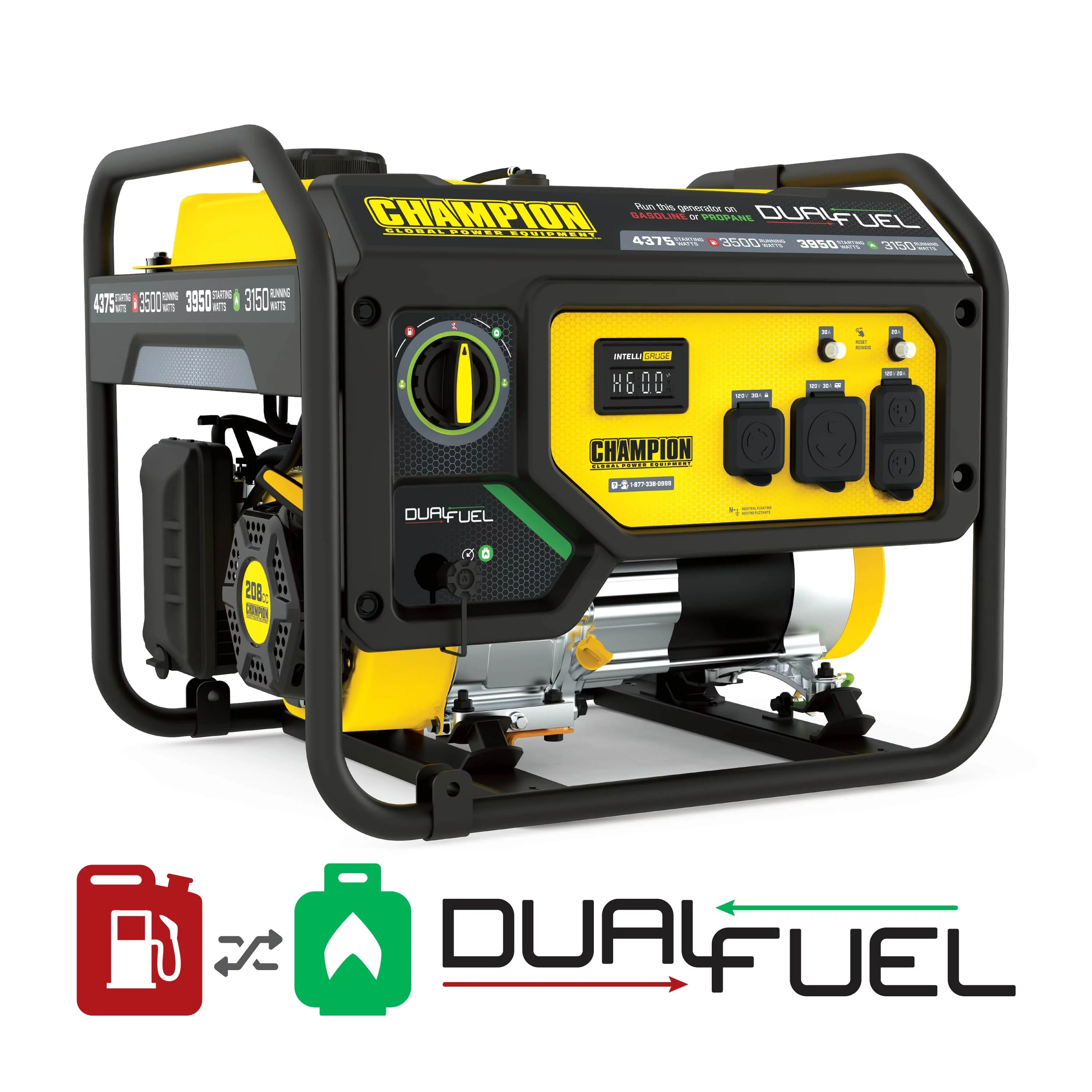 Champion Power Equipment 3500 Watt Dual Fuel Portable Generator