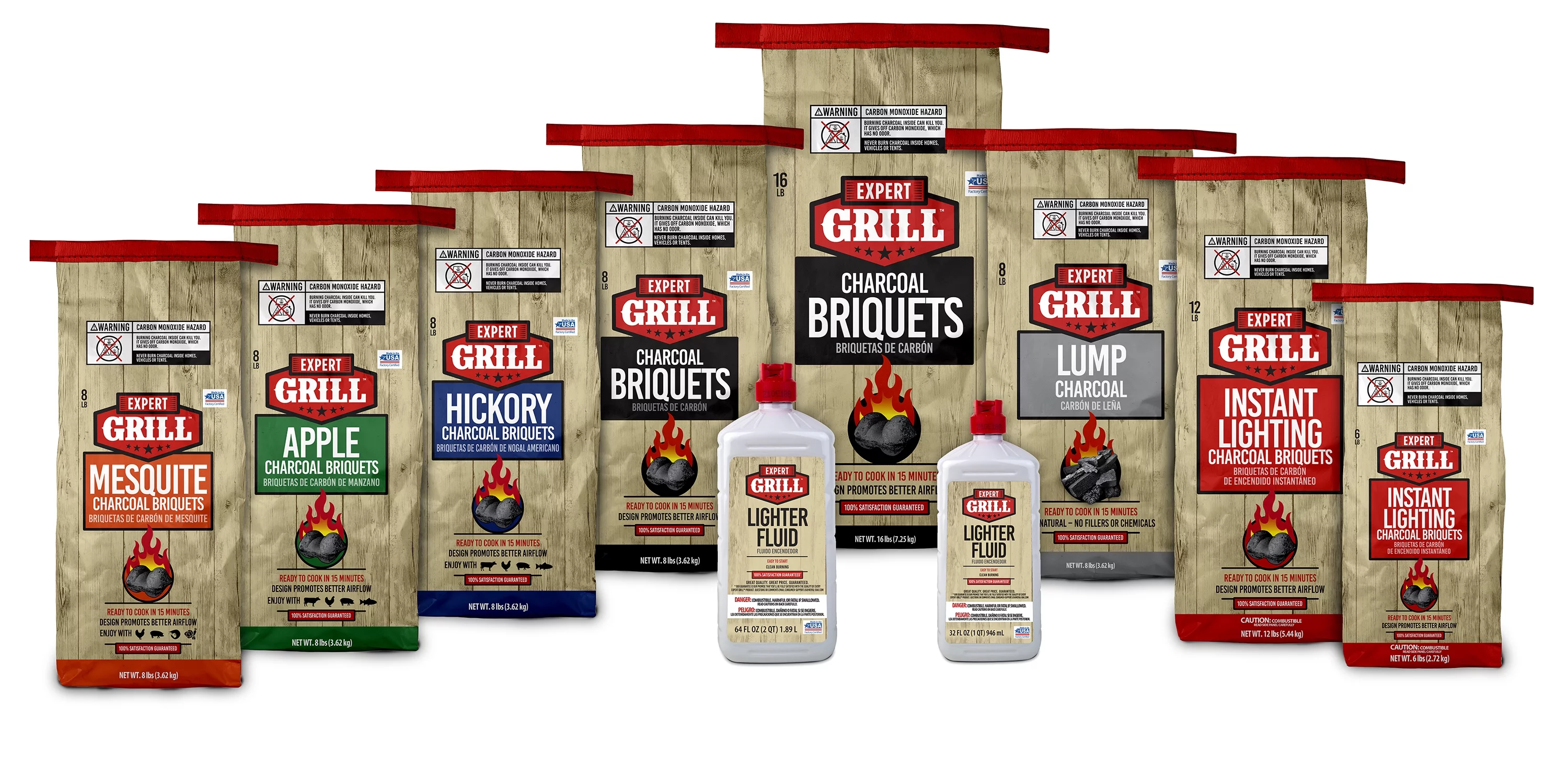 Expert Grill Instant Charcoal Briquets, 12 Lb