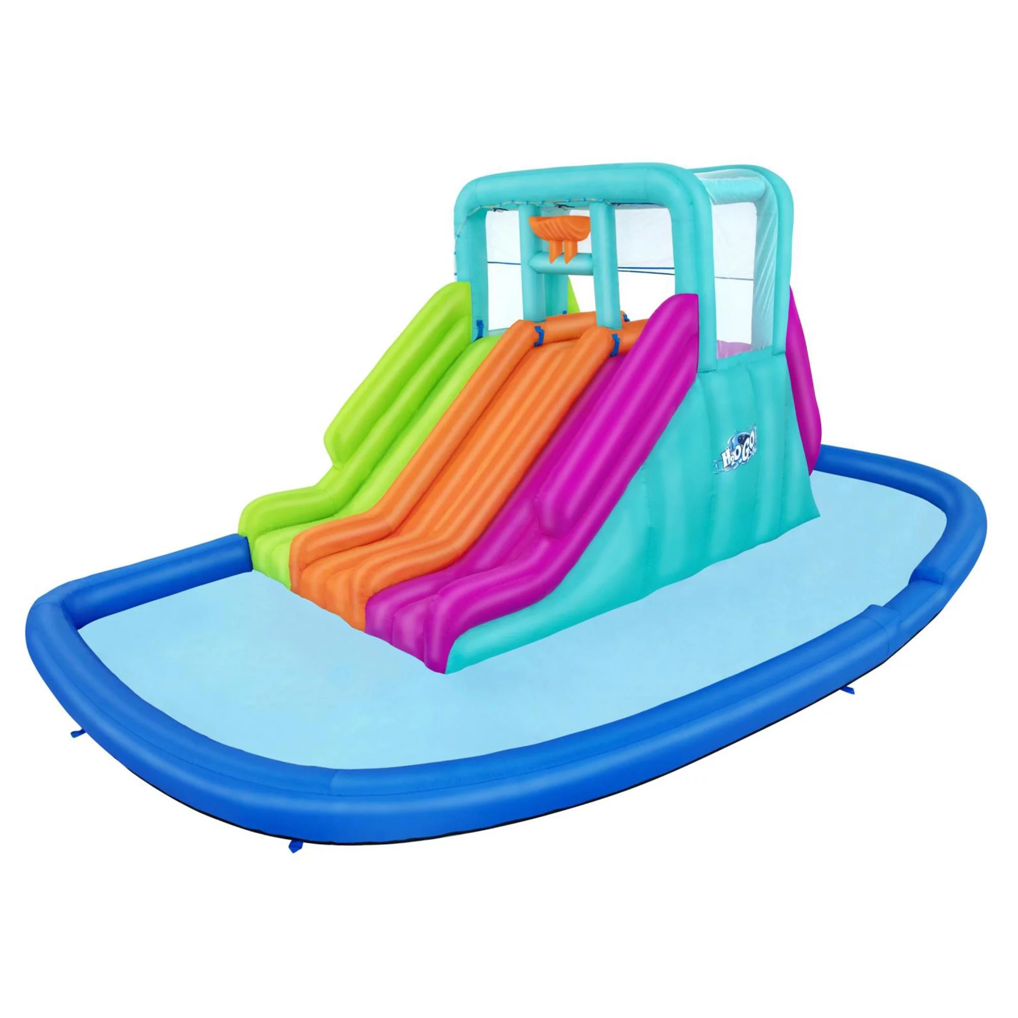 Bestway H2OGO! Triple Splash Course Inflatable Mega Water Park with Inflatable Water Slide