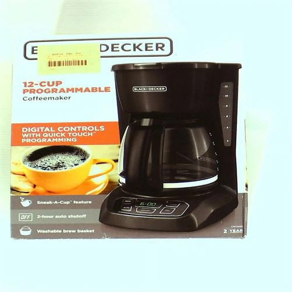 BLACK+DECKER 12 Cup Programmable Coffee Maker – Black CM1100B