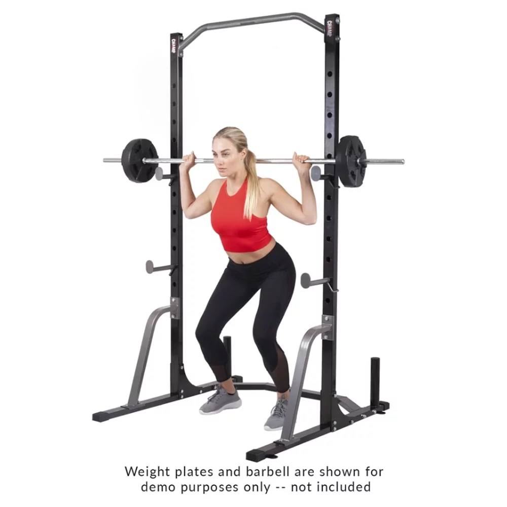 Body Champ PBC530 Power Rack System with Olympic Weight Plate, 46″ Wide, Max. Weight 300 Lbs.