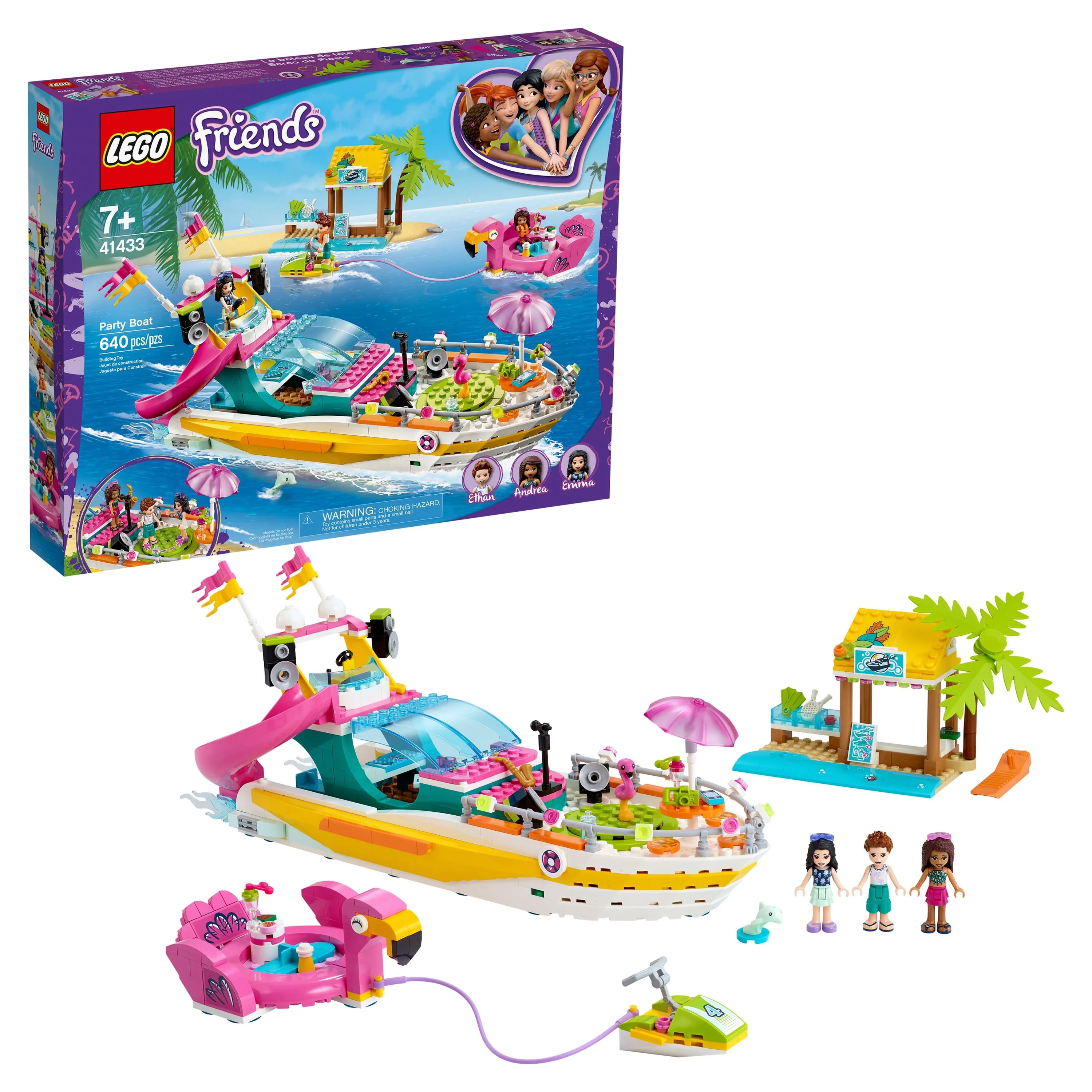 LEGO Friends Party Boat 41433 Interlocking Block Building Set