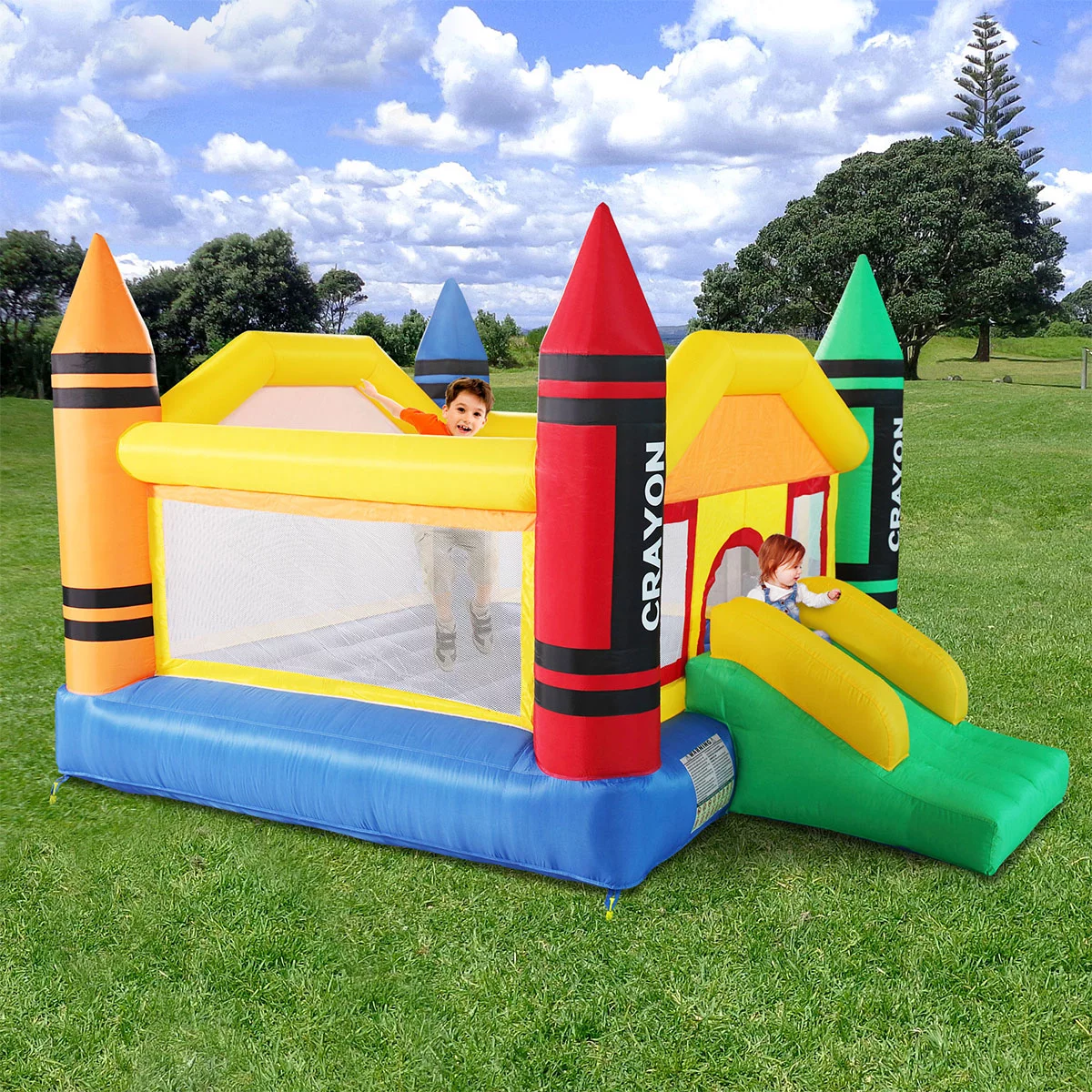 iRerts Inflatable Bounce House, Trampoline Playhouse with 400D Oxford Cloth