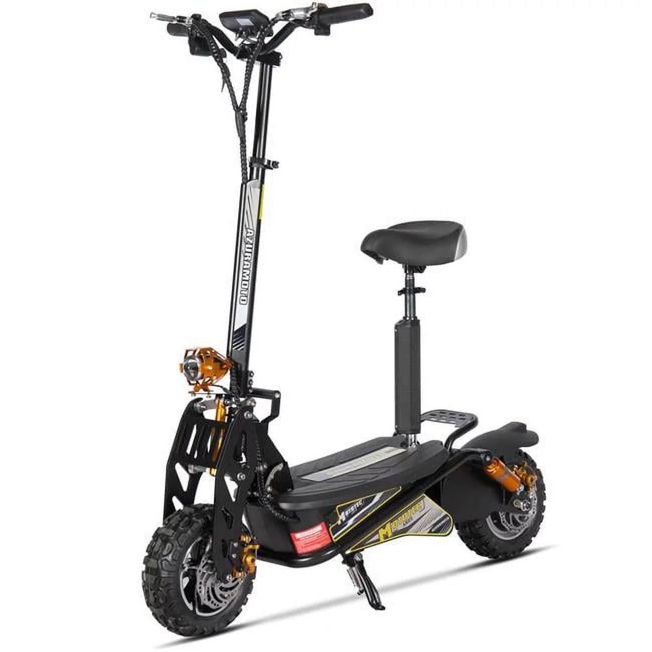 MotoTec MT-Ares-48v-1600w-Black Ares 48V 1600W Electric Scooter, Black