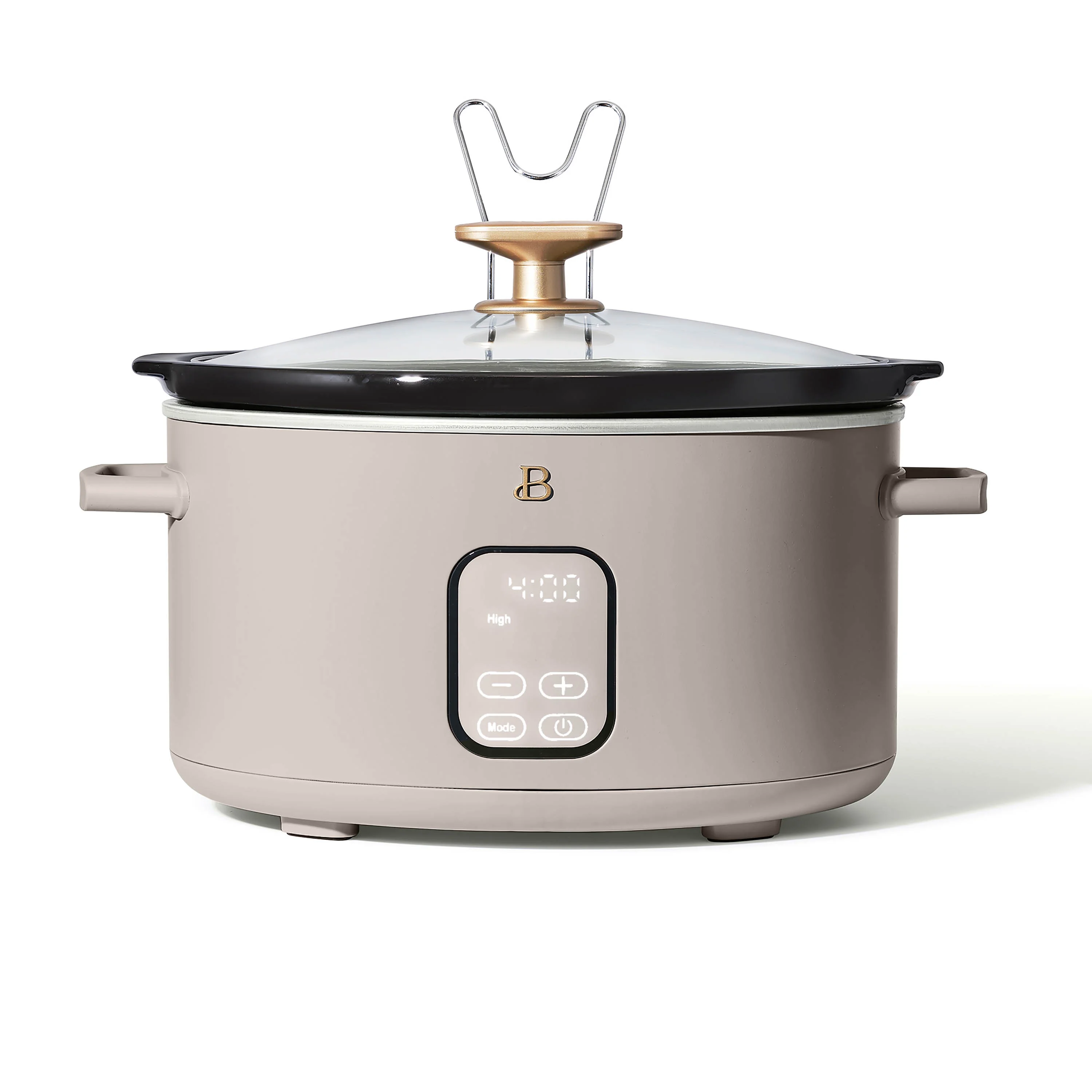 Beautiful 6 Qt Programmable Slow Cooker, Porcini Taupe by Drew Barrymore