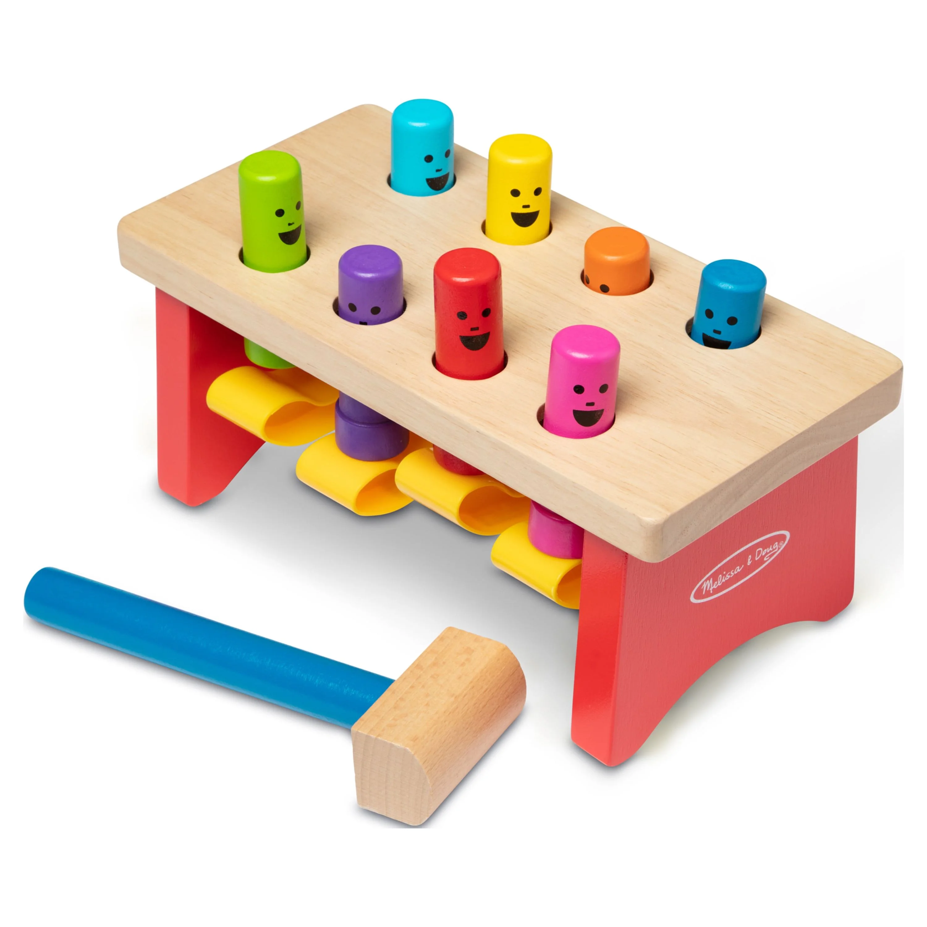 Melissa & Doug Deluxe Pounding Bench Wooden Toy With Mallet