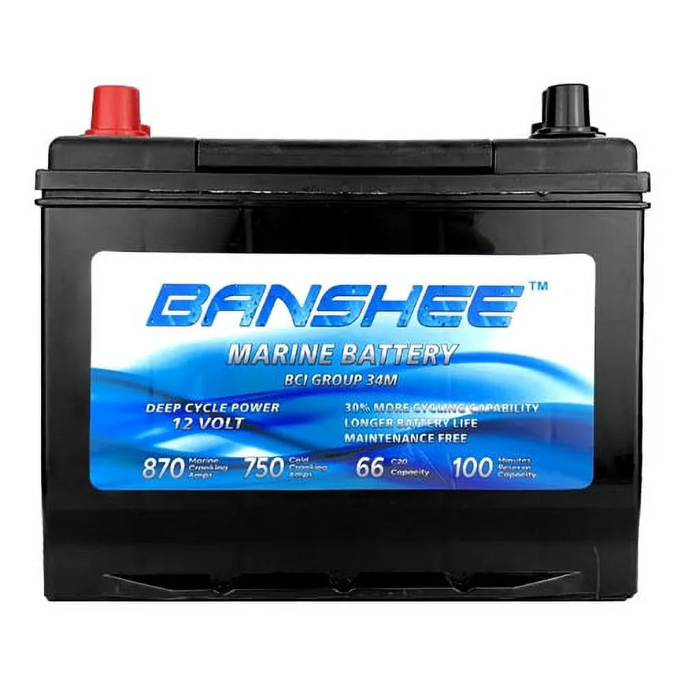 Banshee 34M-Banshee-100 Deep Cycle Battery for Replacement Optima Blue Top – Group Size 34