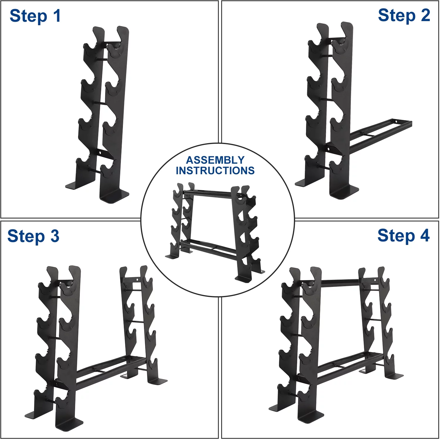 XPRT Fitness Heavy-duty Dumbbell Rack ?C Dumbbell Storage Rack, Holds up to 400 Lbs. ?C 2 Tiers Rack, Ideal for 5-30 Lbs. Dumbbells ?C Compact Design, Ideal Home Gym Equipment