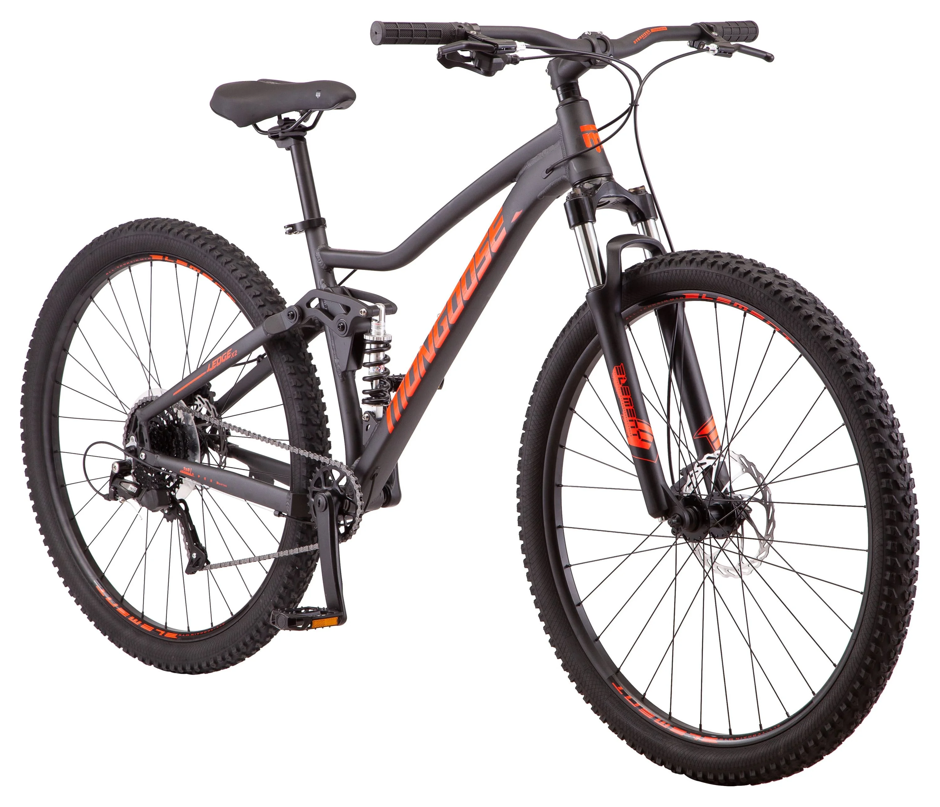 Mongoose 29″ Ledge X2 Mountain Bike, 8 Speeds, Gray