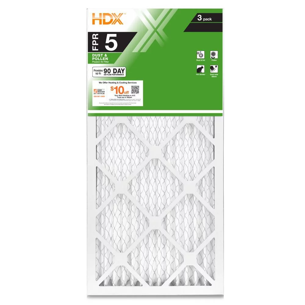 12 X 20 X 1 Standard Pleated Air Filter FPR 5 (3-Pack)