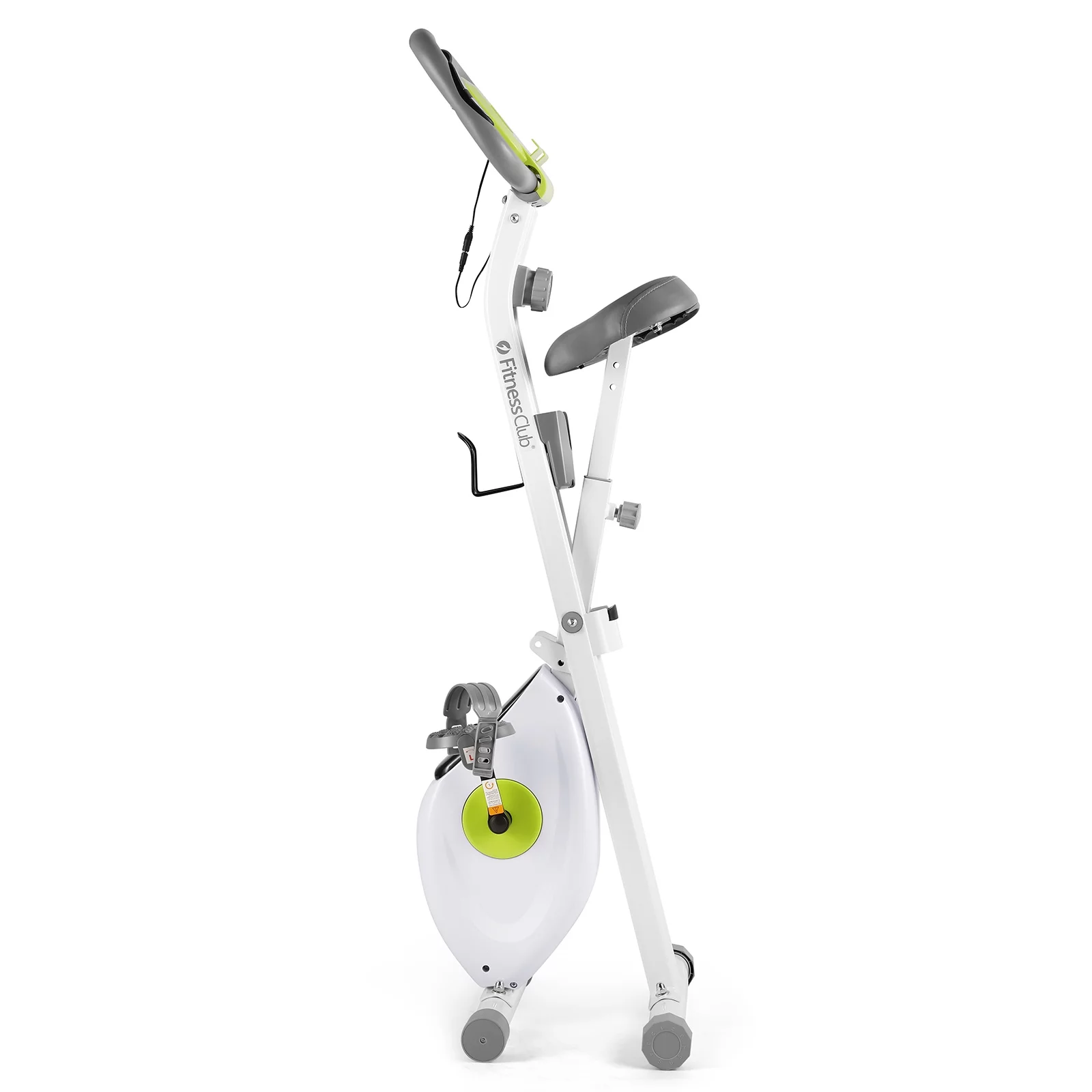 FitnessClub Folding Upright Cycling Exercise Bike Magnetic Resistance Stationary (Green)