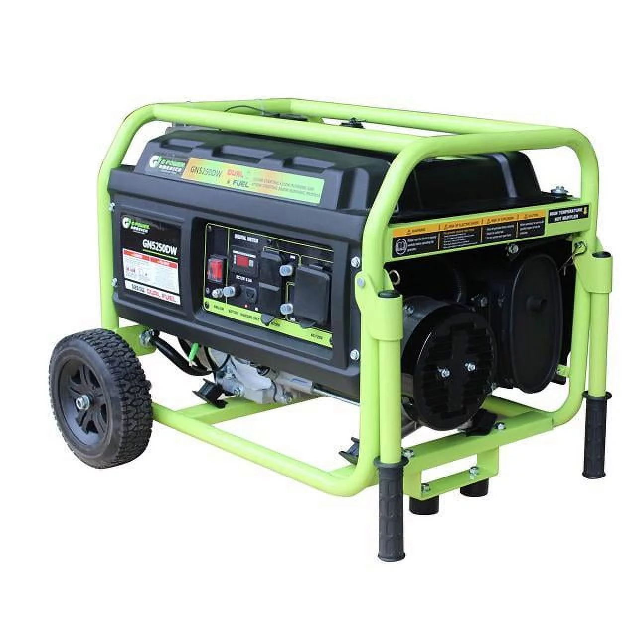 Green-Power America GN5250DW 5250-Watt Propane and Gasoline Powered Dual Fuel Generator, Green