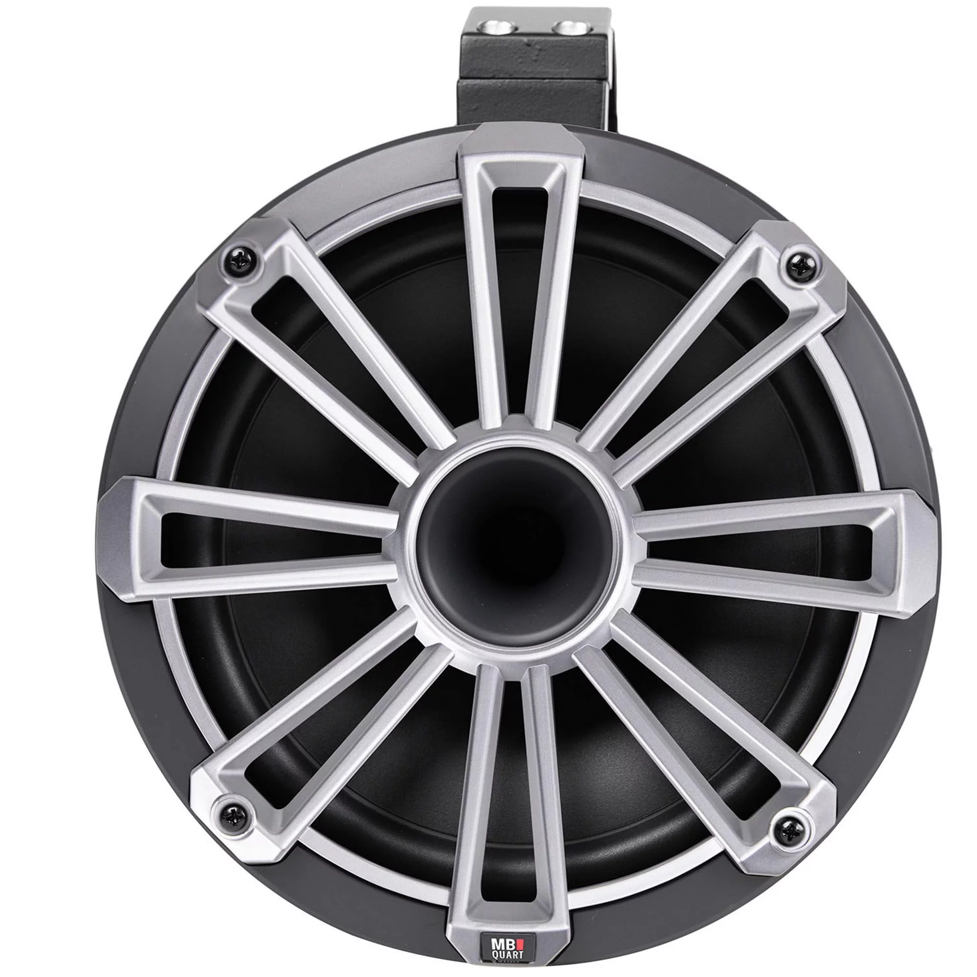 MB Quart NHT2-120 Nautic 8 Inch Marine Compression Horn Tower Speakers. Black, Silver and White Grills Included