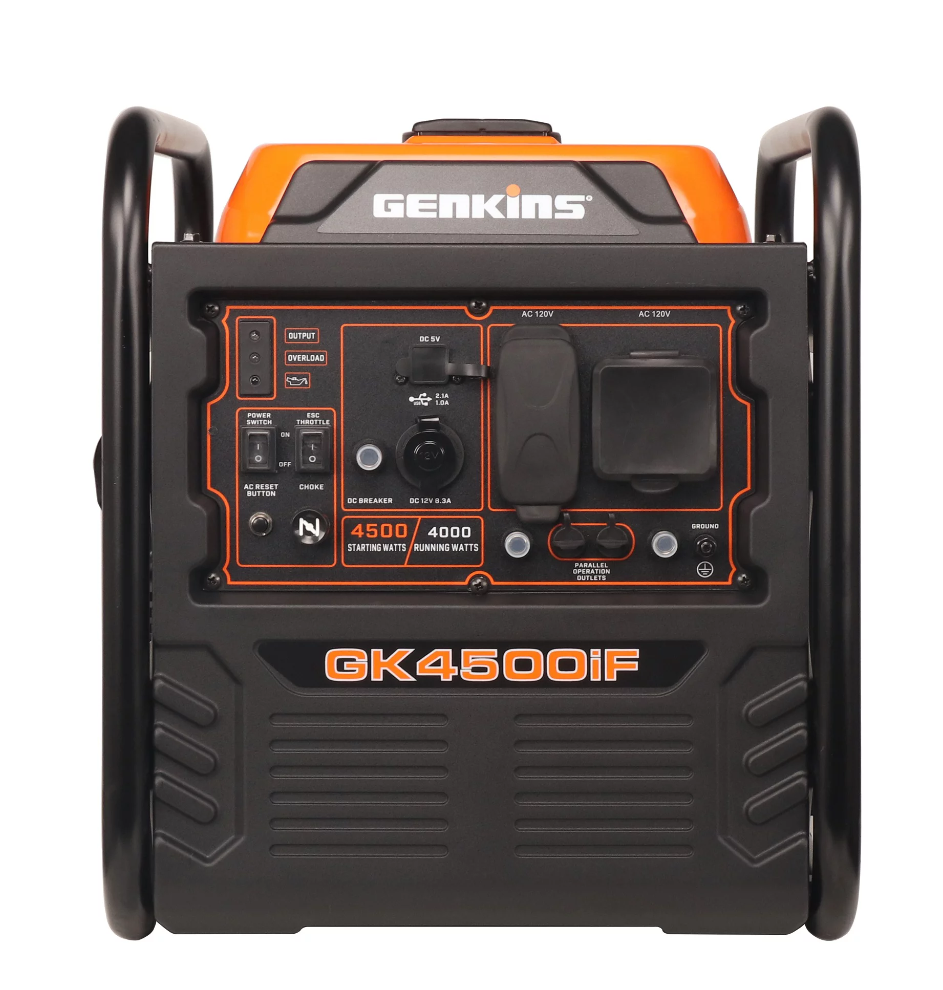 Genkins 4500 Watt Portable Inverter Generator Open Frame Reduce Noise level by 50%