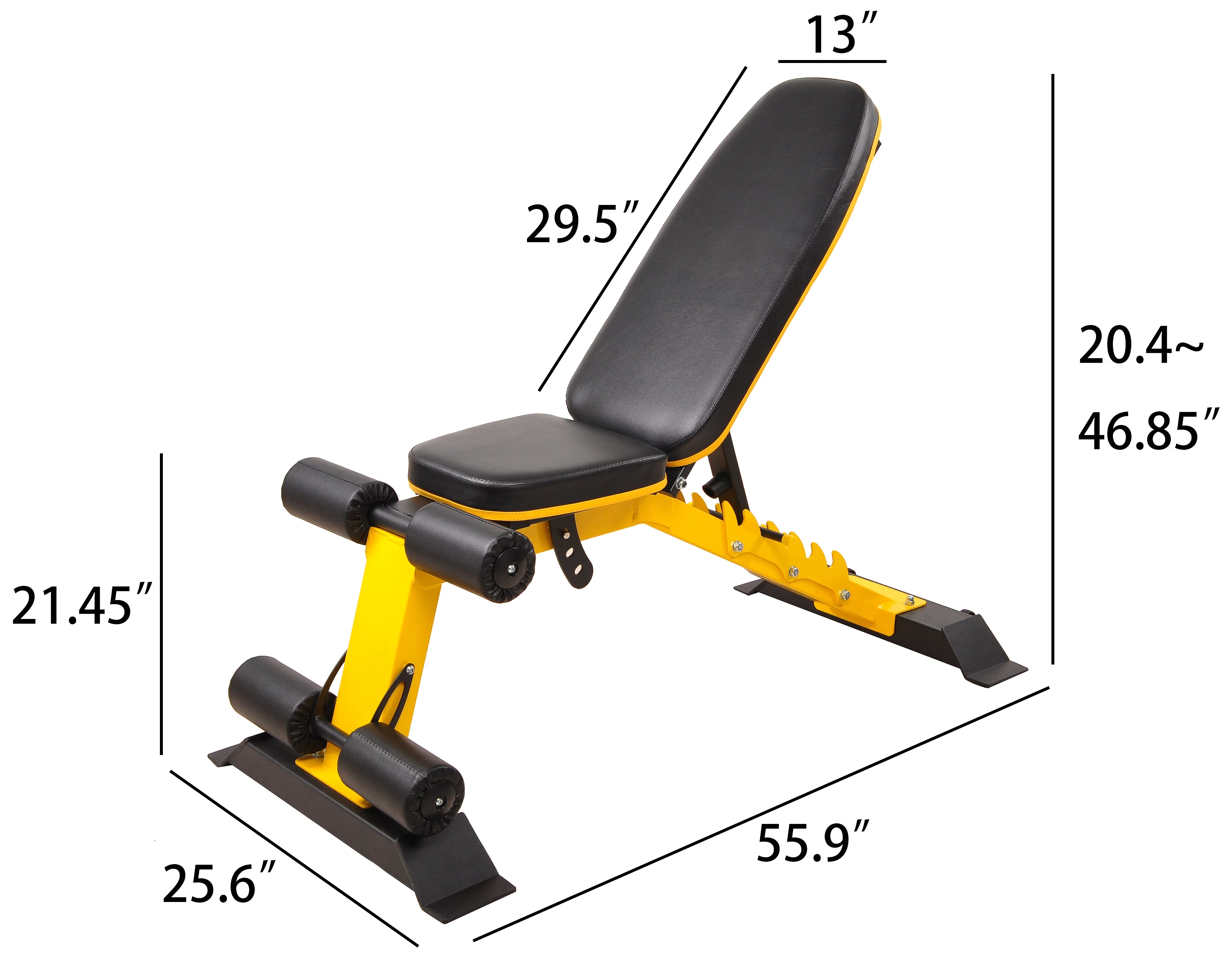 BalanceFrom Heavy Duty Adjustable and Foldable Utility Weight Bench, Lite, 800-Pound Capacity