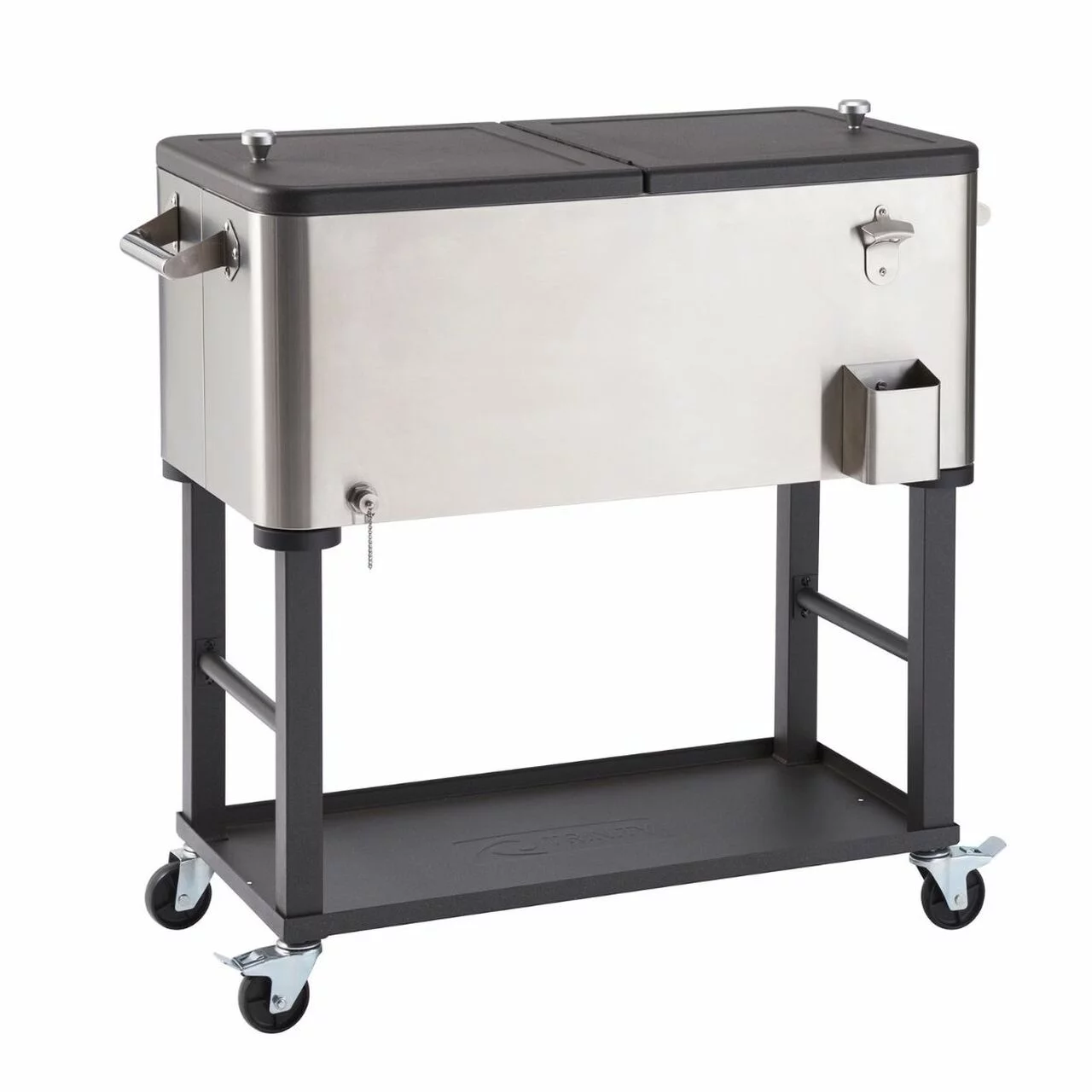 TRINITY 80 Quart Steel Cooler on Wheels – Detachable Tub