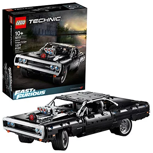 LEGO Technic Fast & Furious Dom?s Dodge Charger 42111 Race Car Building Set, New 2020 (1,077 Pieces)