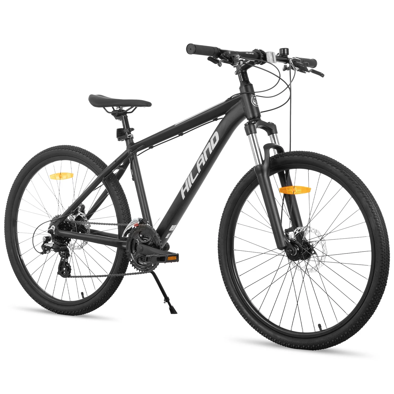 Hiland 26 inch Men and Women Mountain Bike, 24 Speeds Drive Train, Adult Bicycle, Black