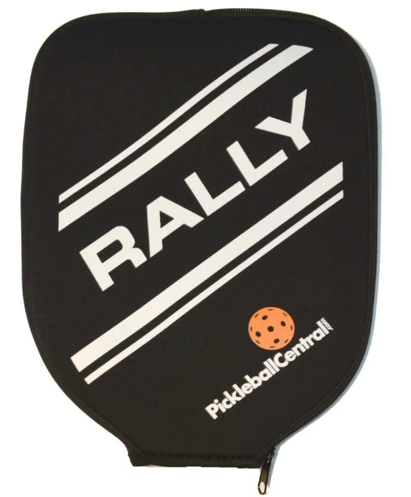 Rally Graphite Power 5.0 Pickleball Paddle | Honeycomb Core, Graphite/Polymer Hybrid Composite Face | Paddle Cover Included | Blue/Thin Grip