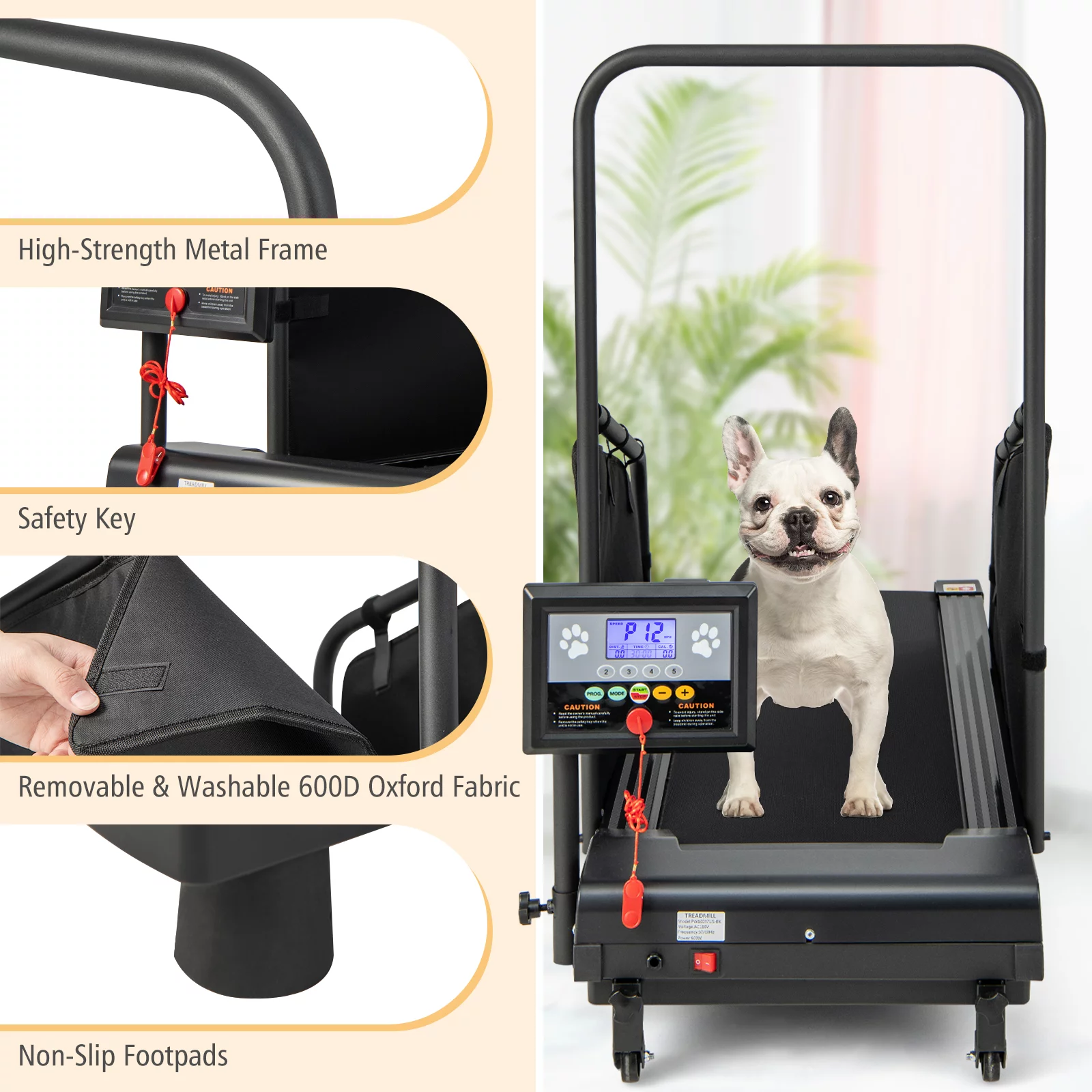 Costway Dog Treadmill for Small/Medium Dogs Indoors Pet Running Training Machine