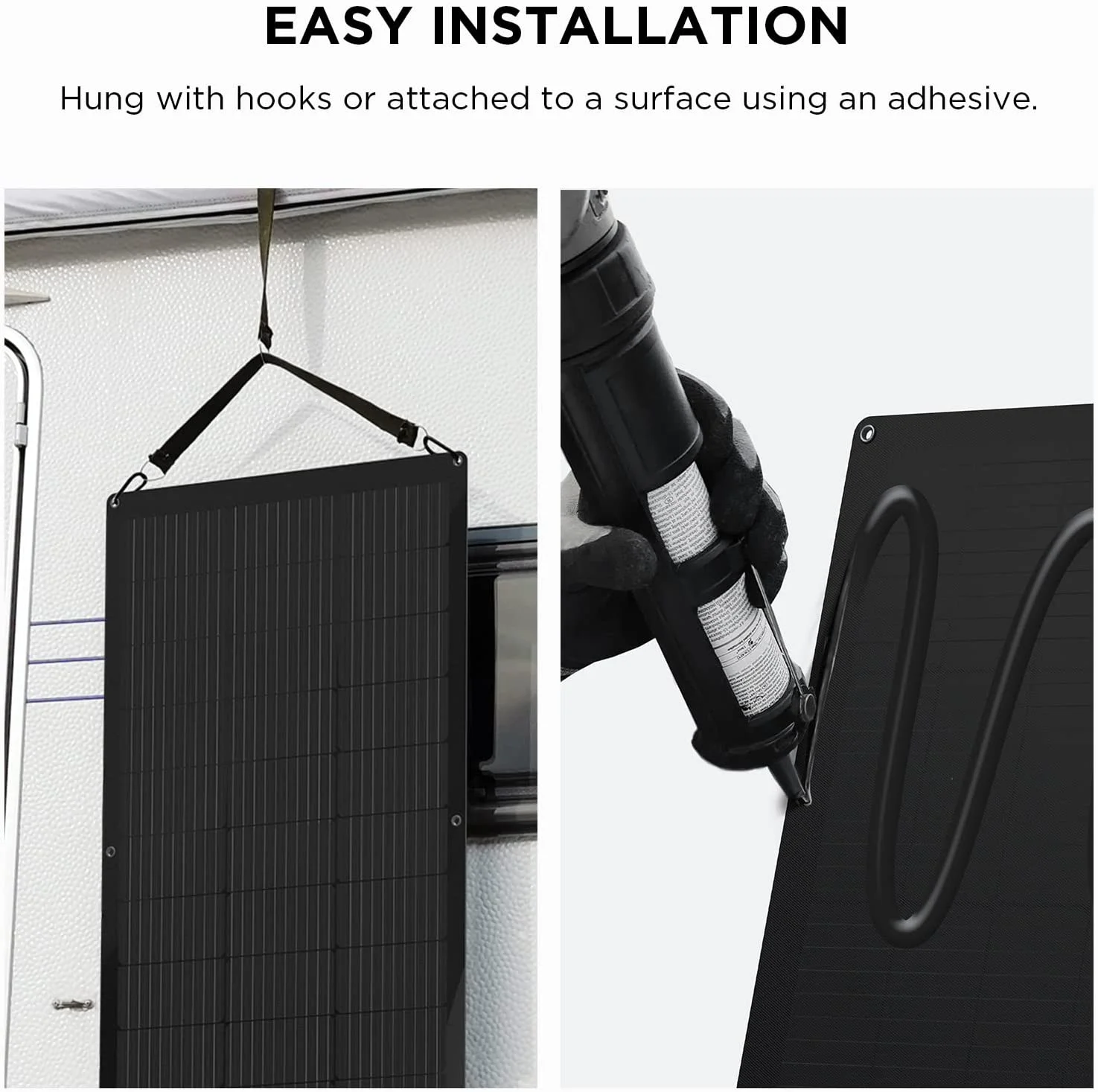 EcoFlow 100W Flexible Solar Panel with High Efficiency Solar Modules, IP68 Waterproofing, Ideal for Off-Grid Solar Panel Kits, PV Charging, Power Kits & Ecosystem