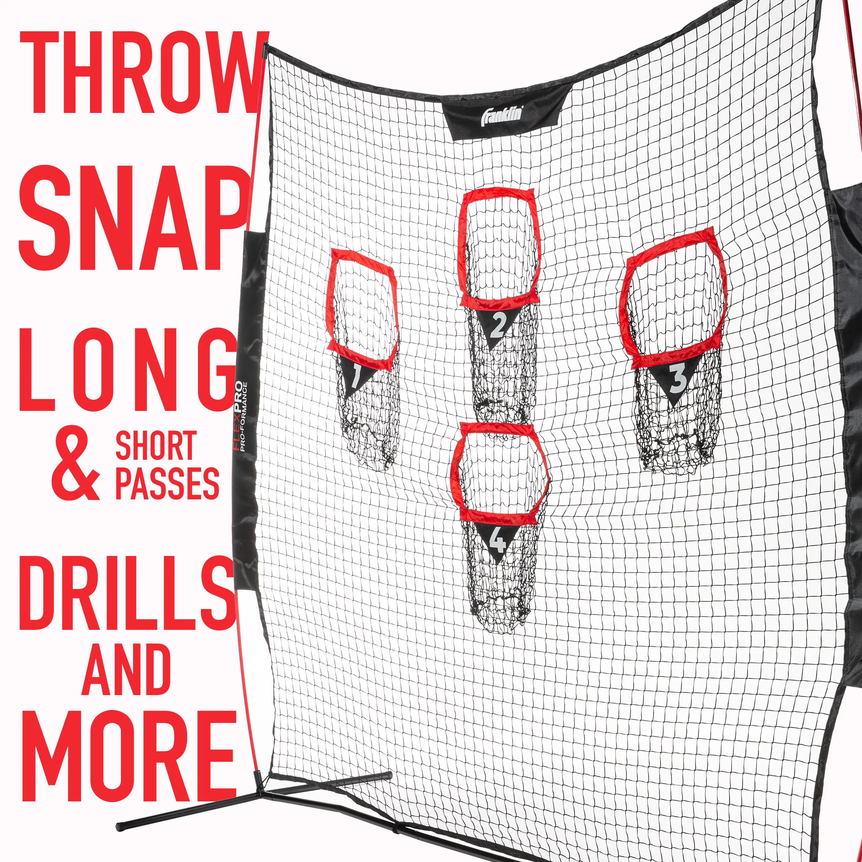 Franklin Sports 8 Foot x 8 Foot Football Accuracy Target ?C Four Targets ?C Improve Throwing Skills ?C Quarterback Training ?C Football Training