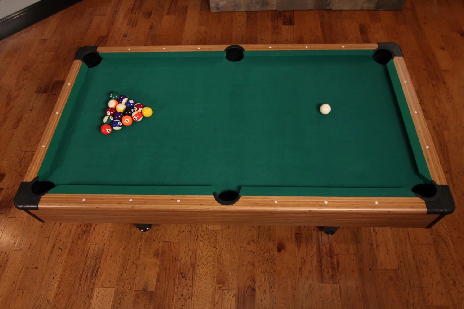 Mizerak Dynasty Space Saver 6.5 Ft. Billiard Table with Leg Levelers, Automatic Ball Return and Classic Green Nylon Cloth