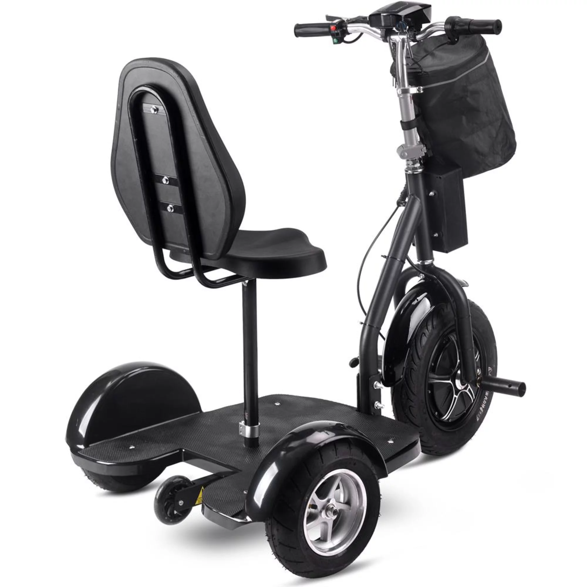 MotoTec MT-TRK-1000-Lithium-Black Electric Trike 48V 1000W Lithium Electric Scooter, Black