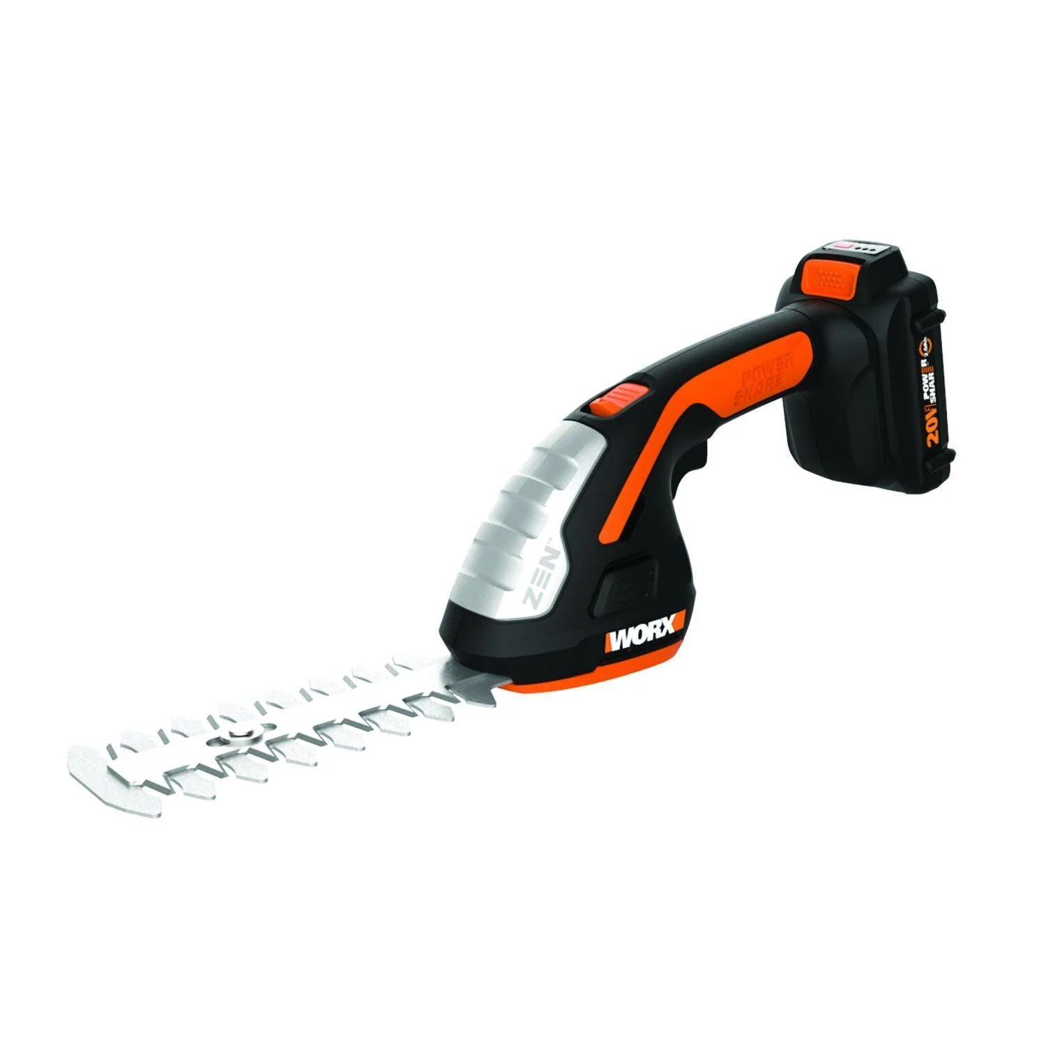 Worx WG801 20V Power Share 4″ Cordless Shear and 8″ Shrubber Trimmer