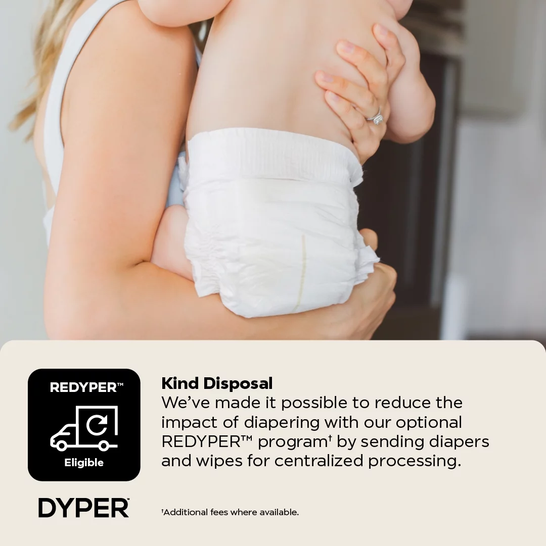 DYPER Simply Kind Diapers, Remarkably Soft, Size Newborn, 74 Count (Select For More Options)