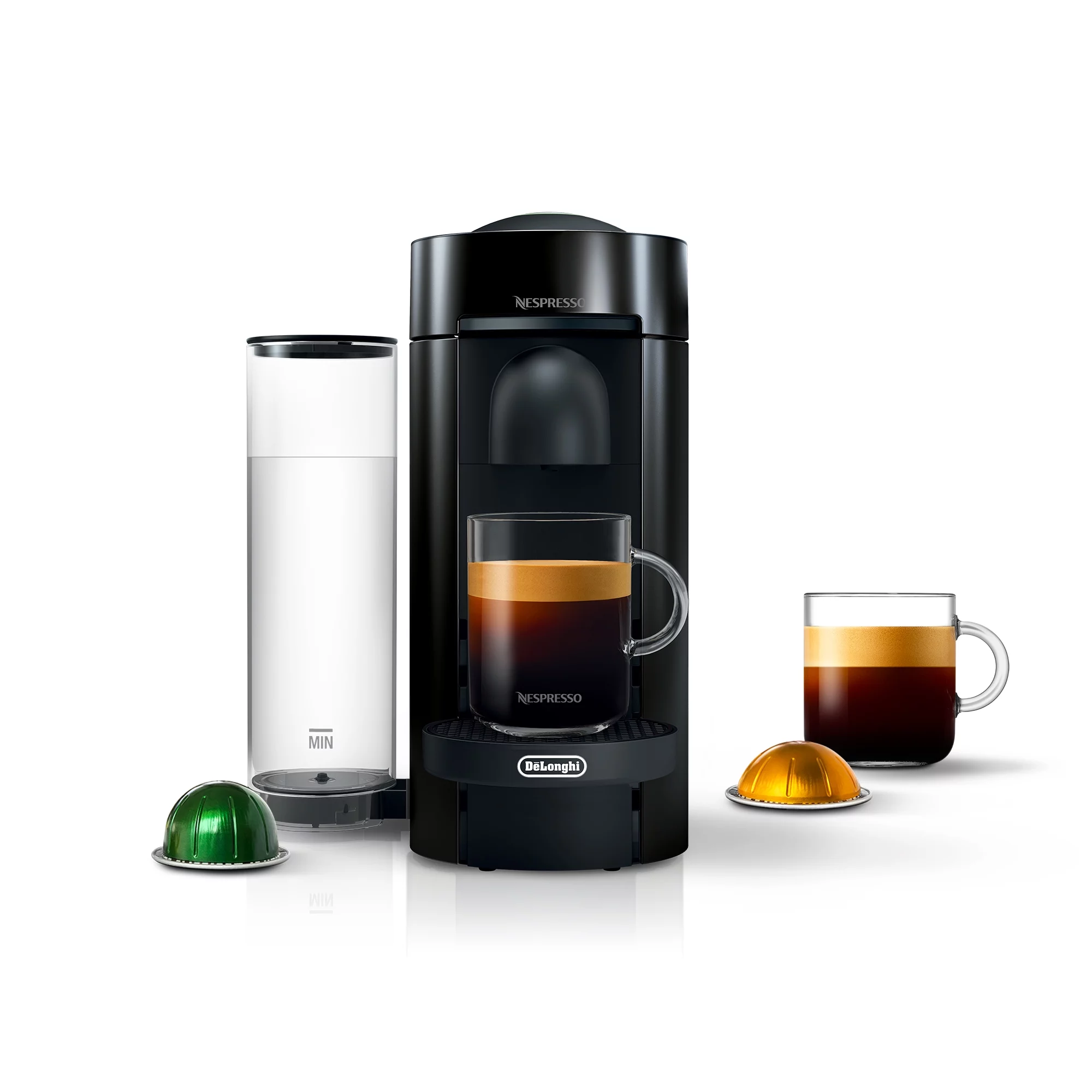 Nespresso Vertuo Plus Coffee and Espresso Maker by De’Longhi, Black