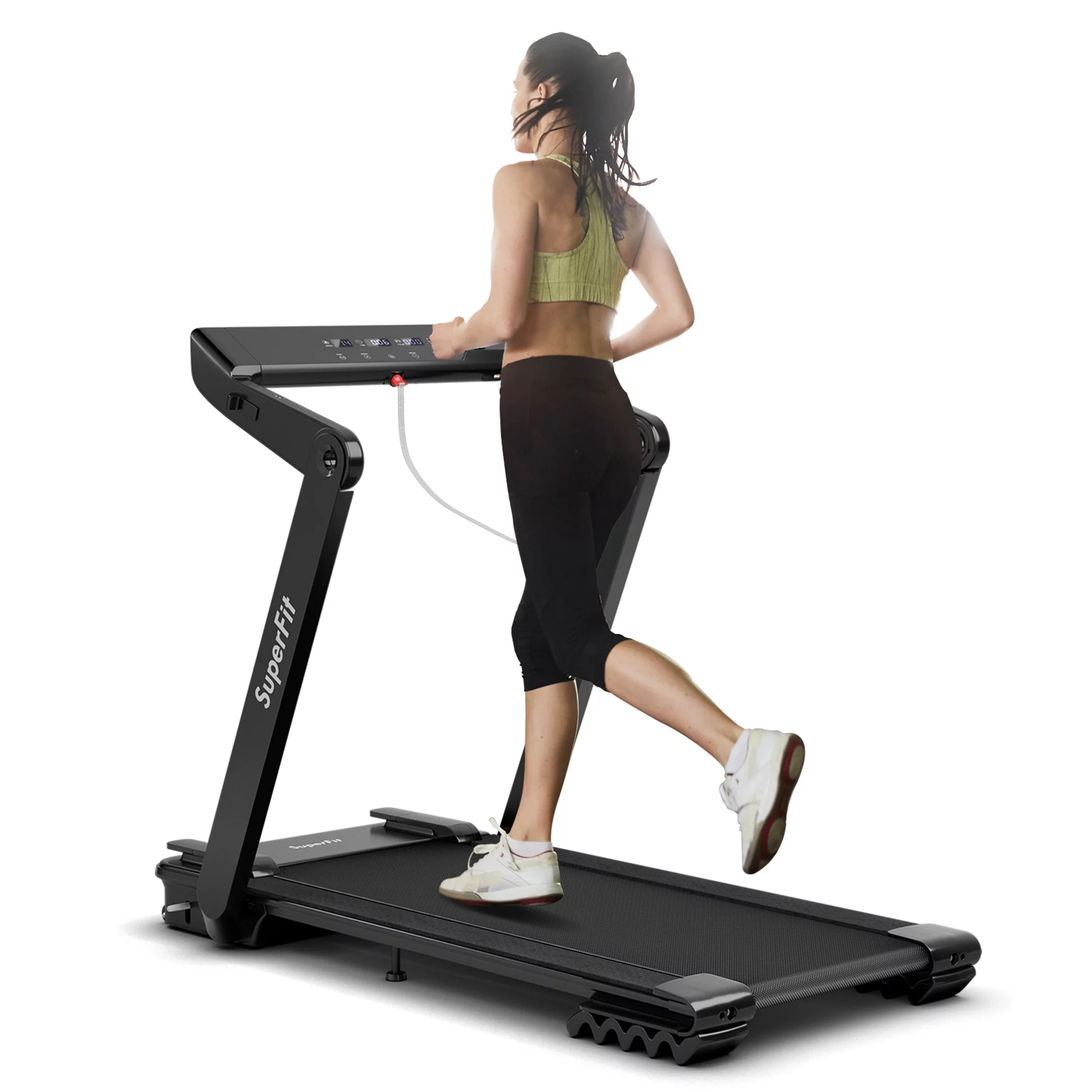 Gymax 4 HP Electric Walking Running Machine Folding Treadmill w/ Fatigue Button