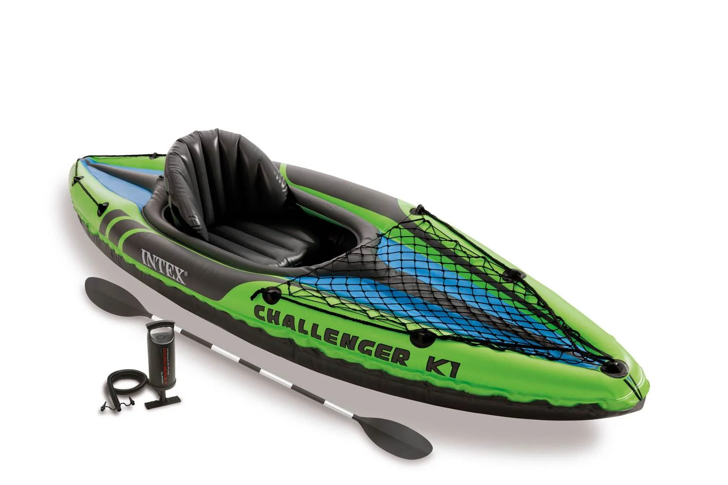 Intex Challenger K1 1-Person Inflatable Sporty Kayak w/ Oars And Pump (4 Pack)