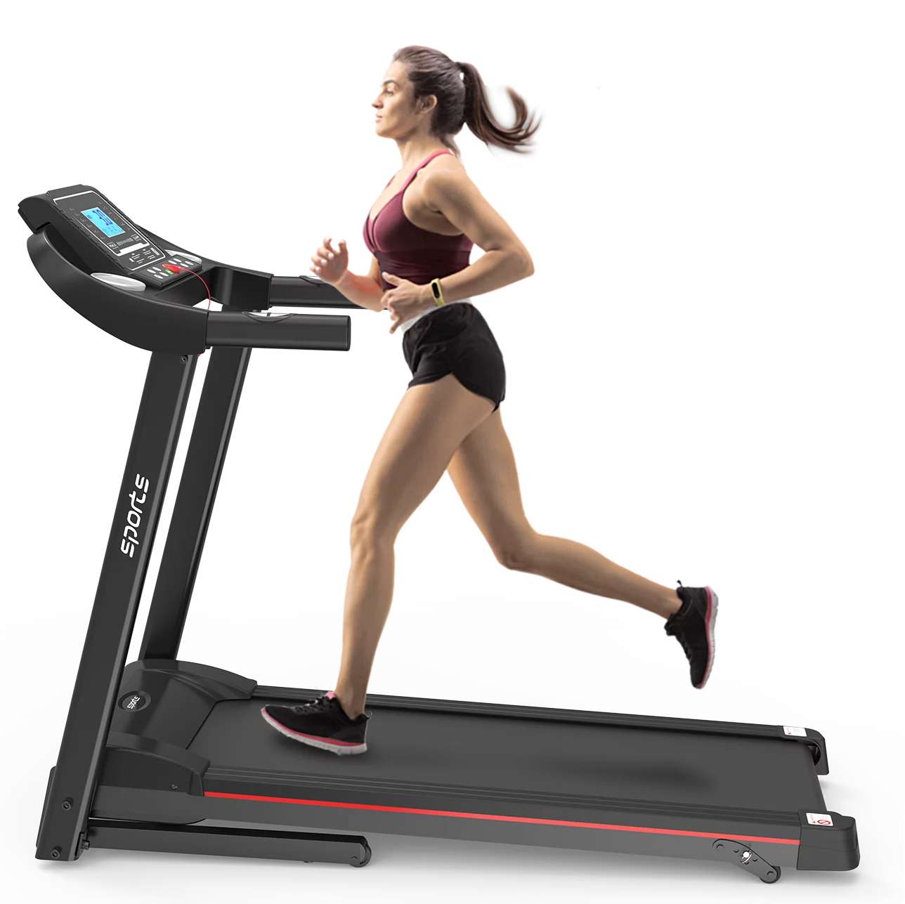 Home Foldable Running electromechanical treadmill 5 “LCD screen 250 lb capacity with Bluetooth