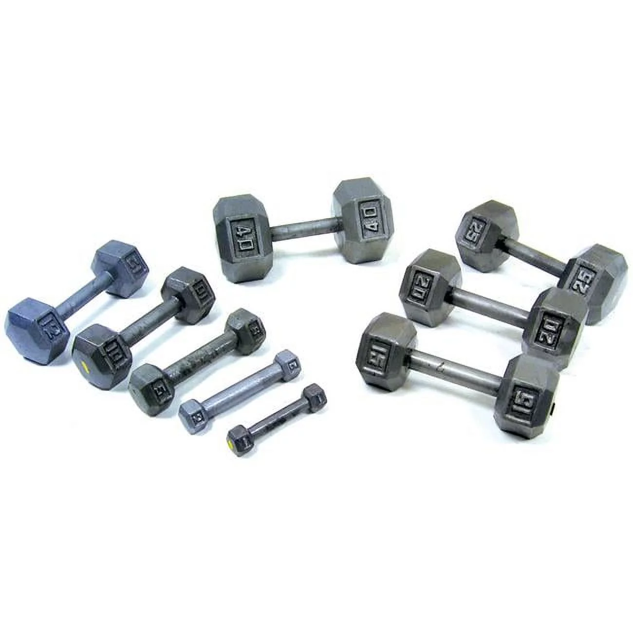 YorkBarbell 3469 30lbs Cast Iron Hex Dumbbell