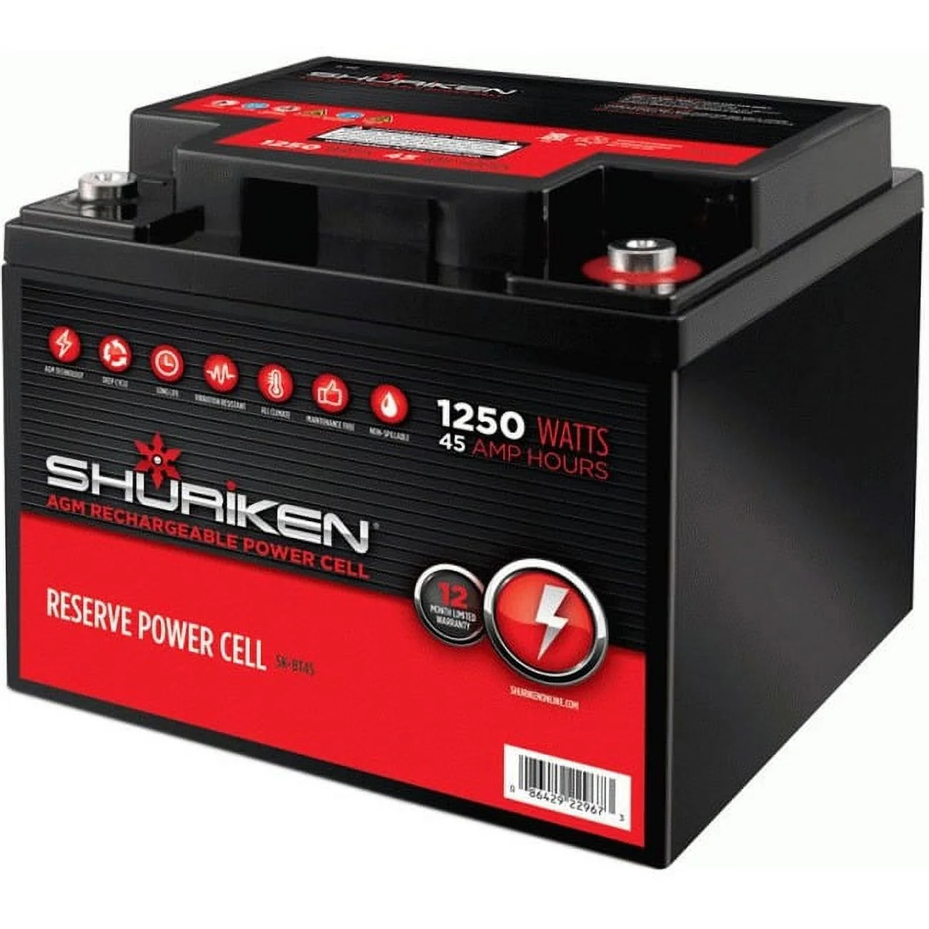 Shuriken SK-BT45 Compact Size AGM 12V Battery