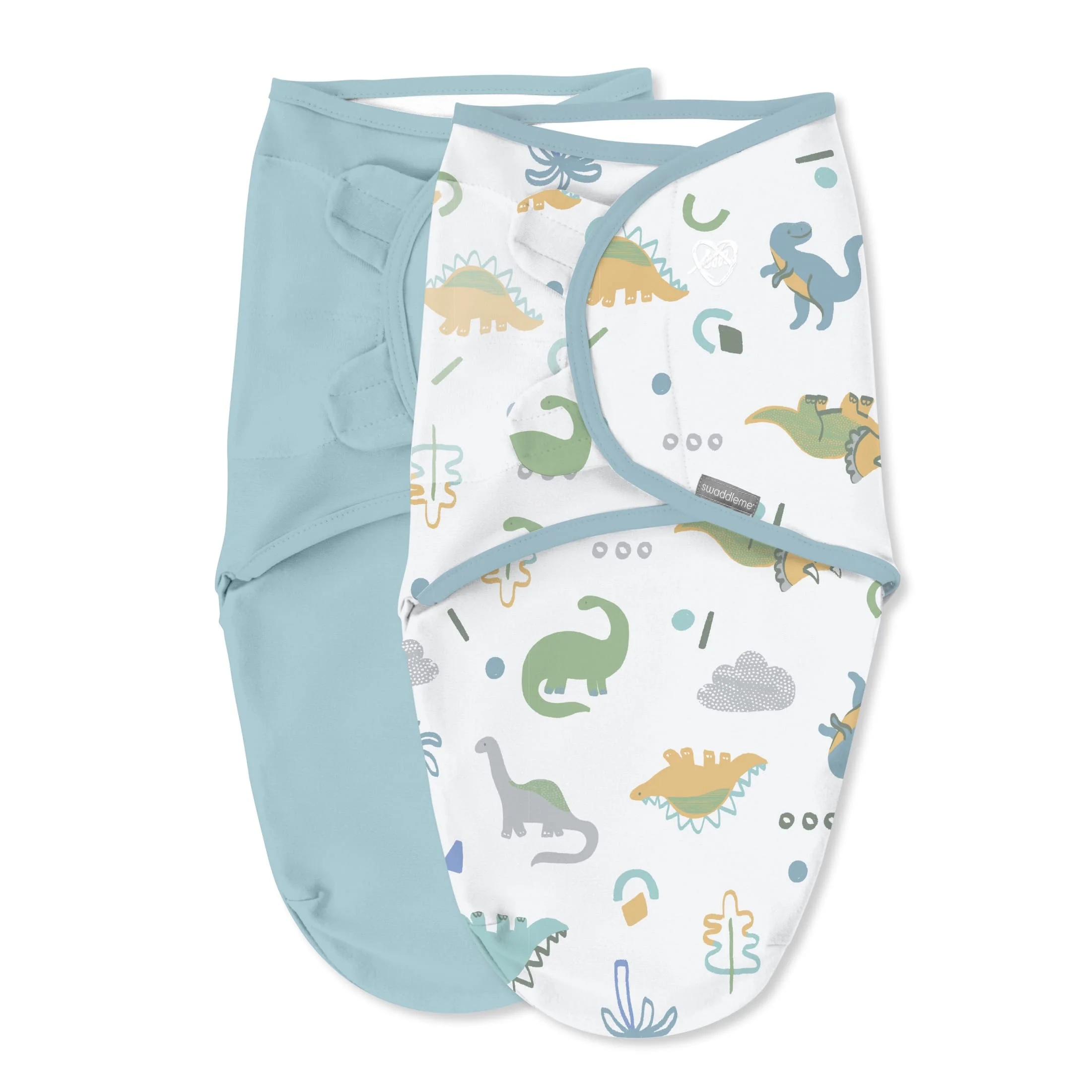 SwaddleMe by Ingenuity Original Swaddle, 0-3 Months, 2-Pack – Tropical Dino