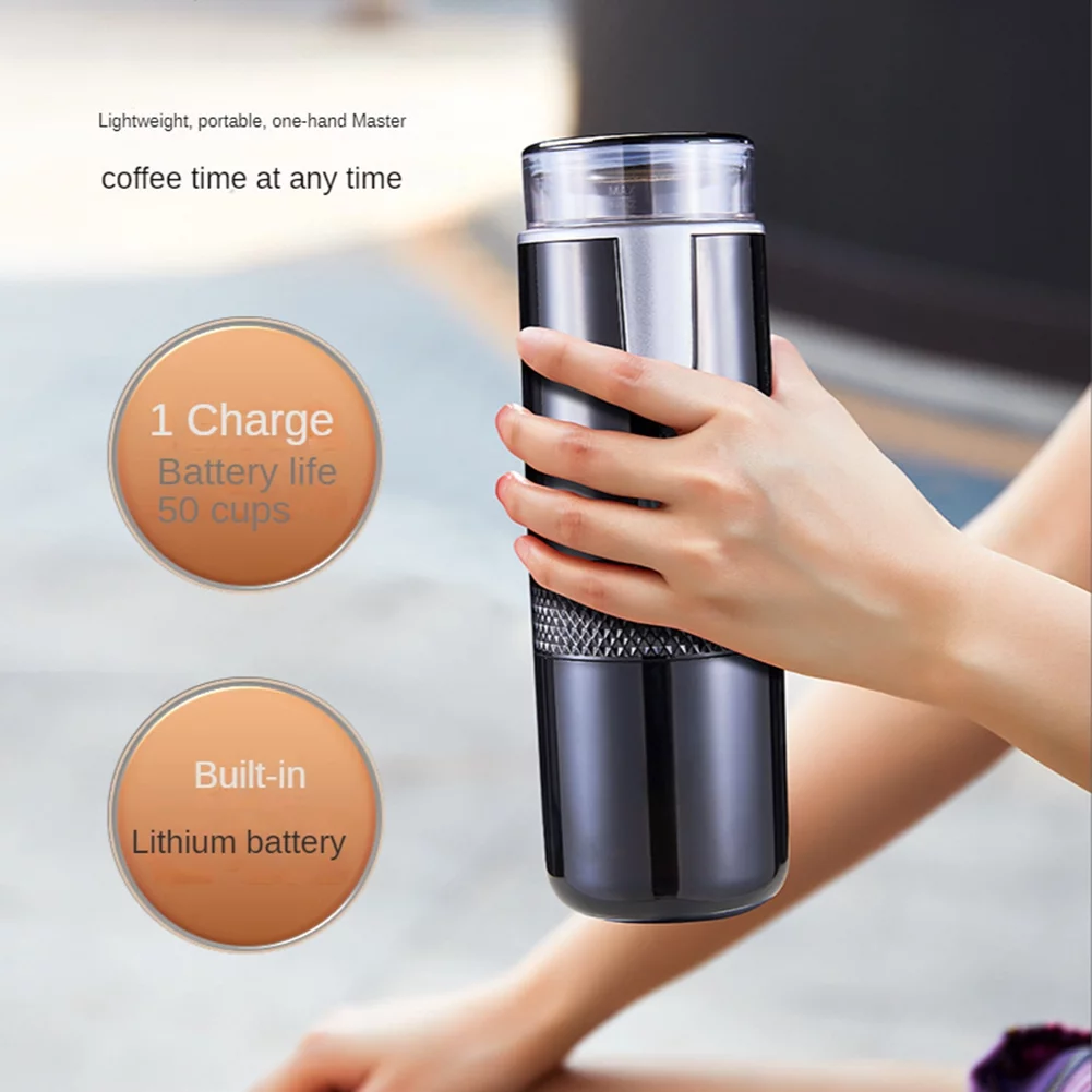 Portable Wireless Electric Coffee Machine Built-in Battery Rechargeable Outdoor Travel Car Home Automatic Coffee Maker