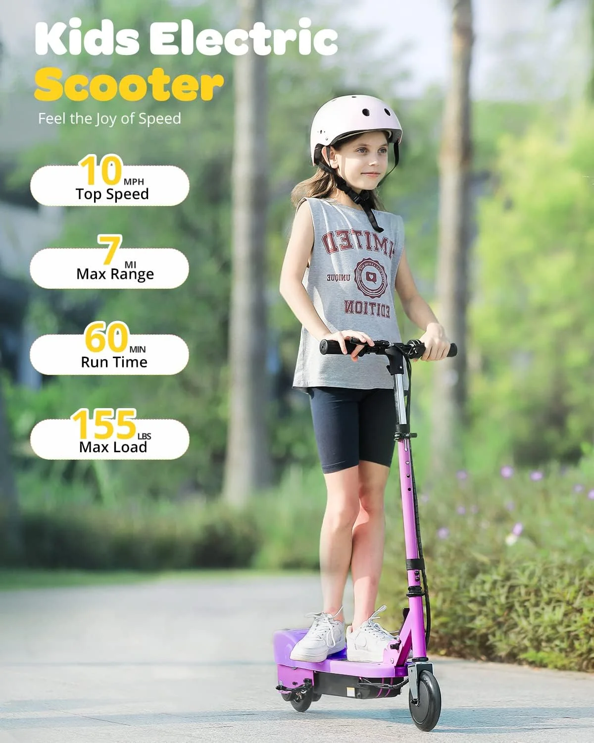 Maxtra Scooters E100 Electric Scooter for Kids Ages 6-12 – Up to 10 Mph, Foldable and Adjustable Handlebar