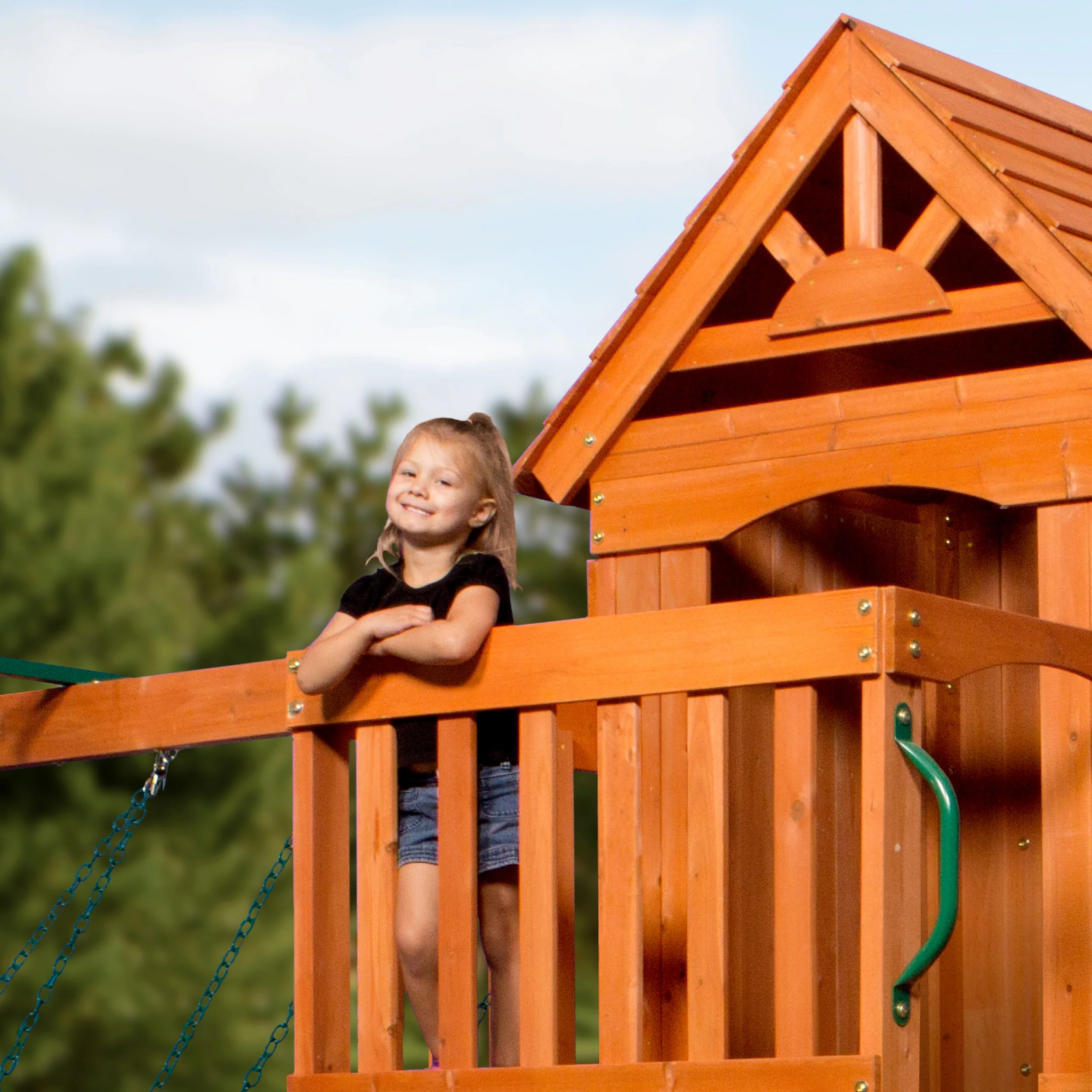 Backyard Discovery Atlantis Swing Set, Wood