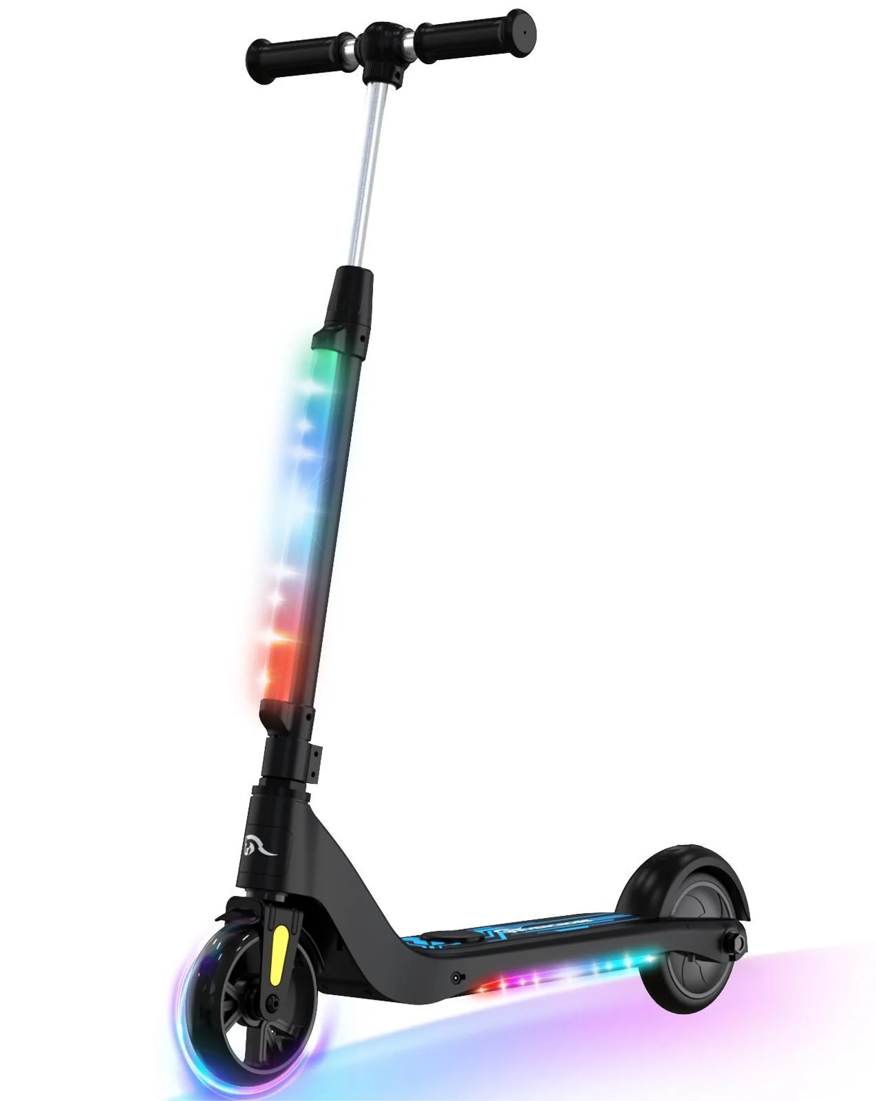 EVERCROSS Electric Scooter for Kids Ages 4+, 5 mph & 40 mins of Ride, LED Colorful Lights, Adjustable Height and Lightweight, Gift for Kids, Blue