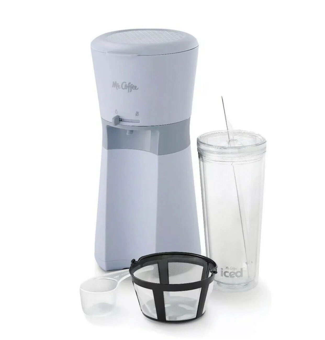 Mr. Coffee Iced Coffee Maker with Reusable Tumbler and Coffee Filter