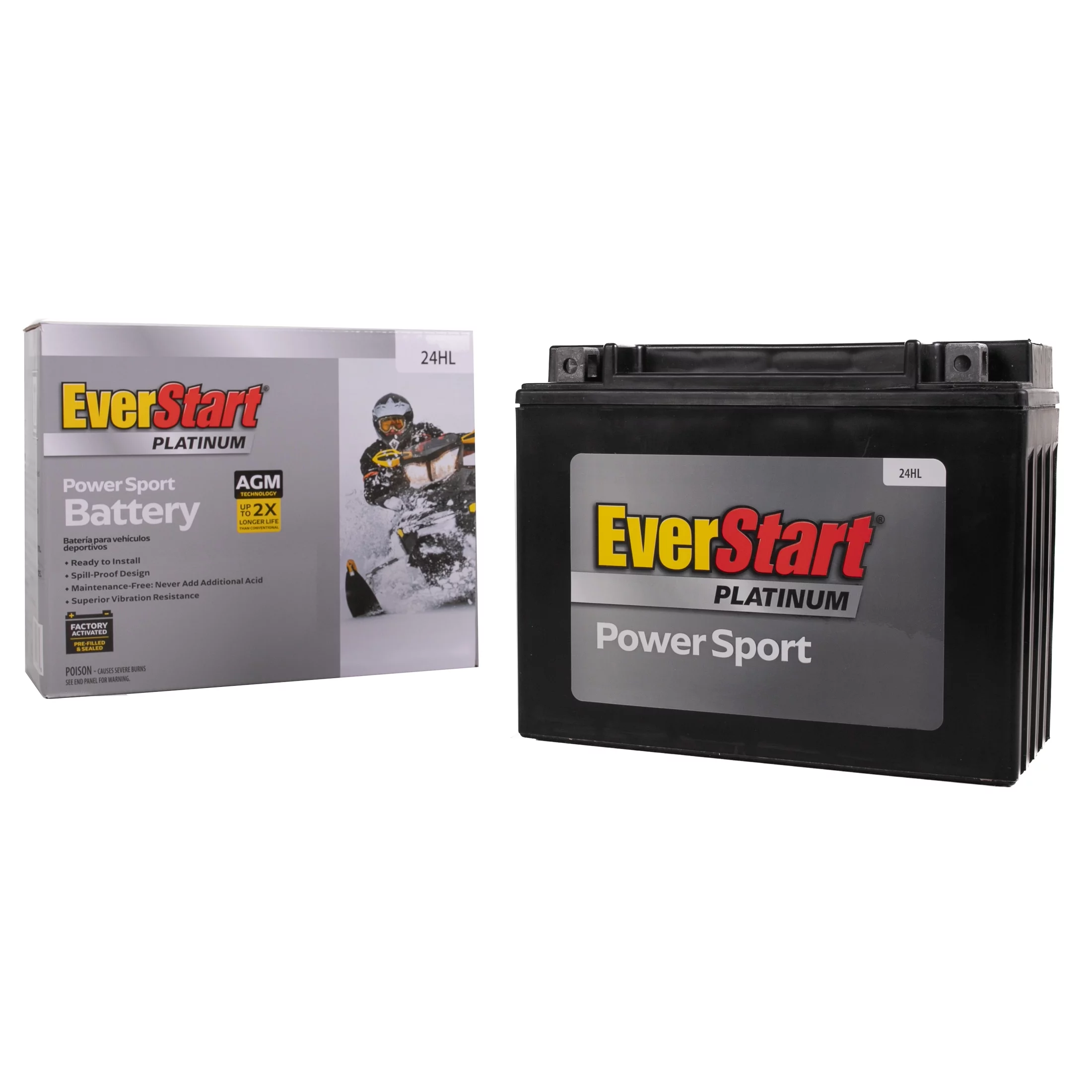 EverStart EBX24HL AGM Factory Activated PowerSport 12 Volt Battery