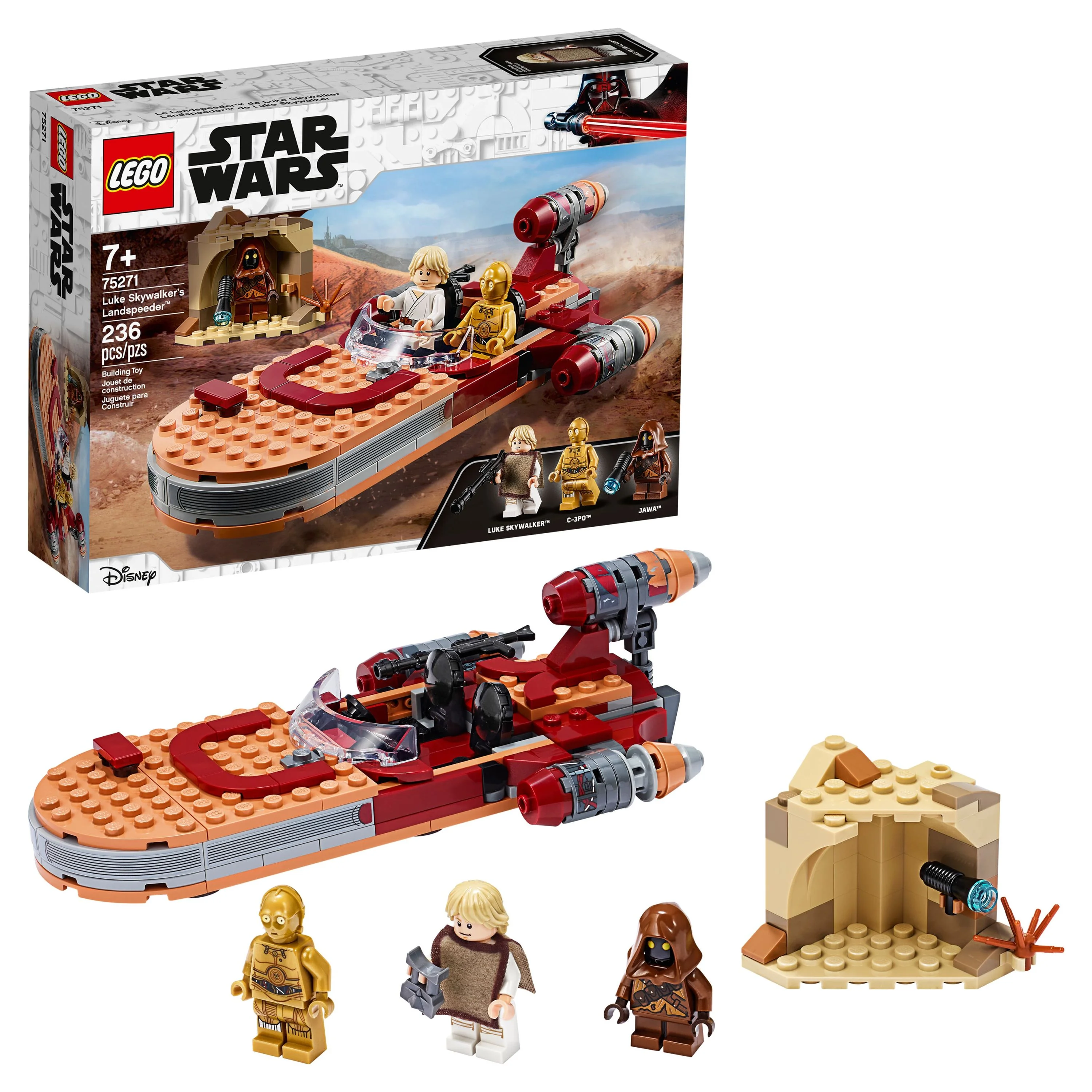 LEGO Star Wars: A New Hope Luke Skywalker’s Landspeeder 75271 Building Kit, Collectible Set (236 Pieces)