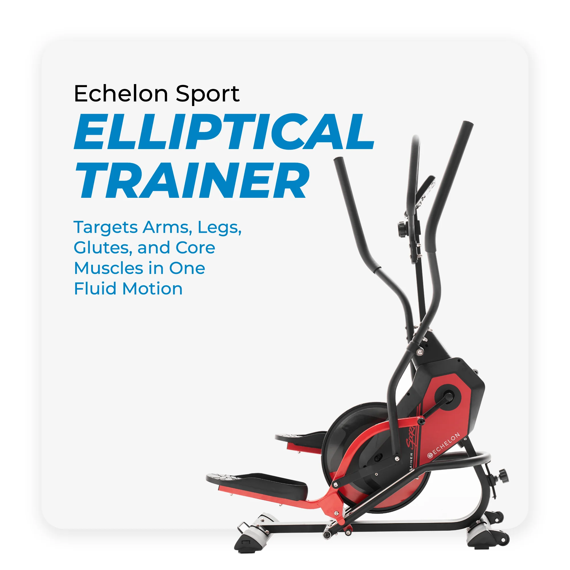 Echelon Sport Elliptical Trainer with 8 Levels of Magnetic Resistance + 30-Day Free Membership Trial